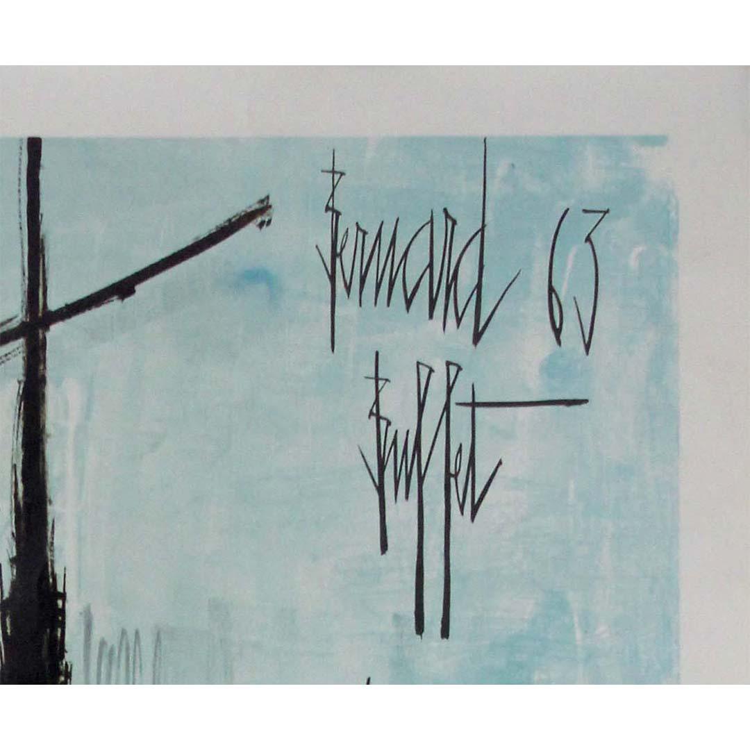 1967 Iconic travel poster for Paris by Bernard Buffet - Notre Dame de Paris For Sale 2