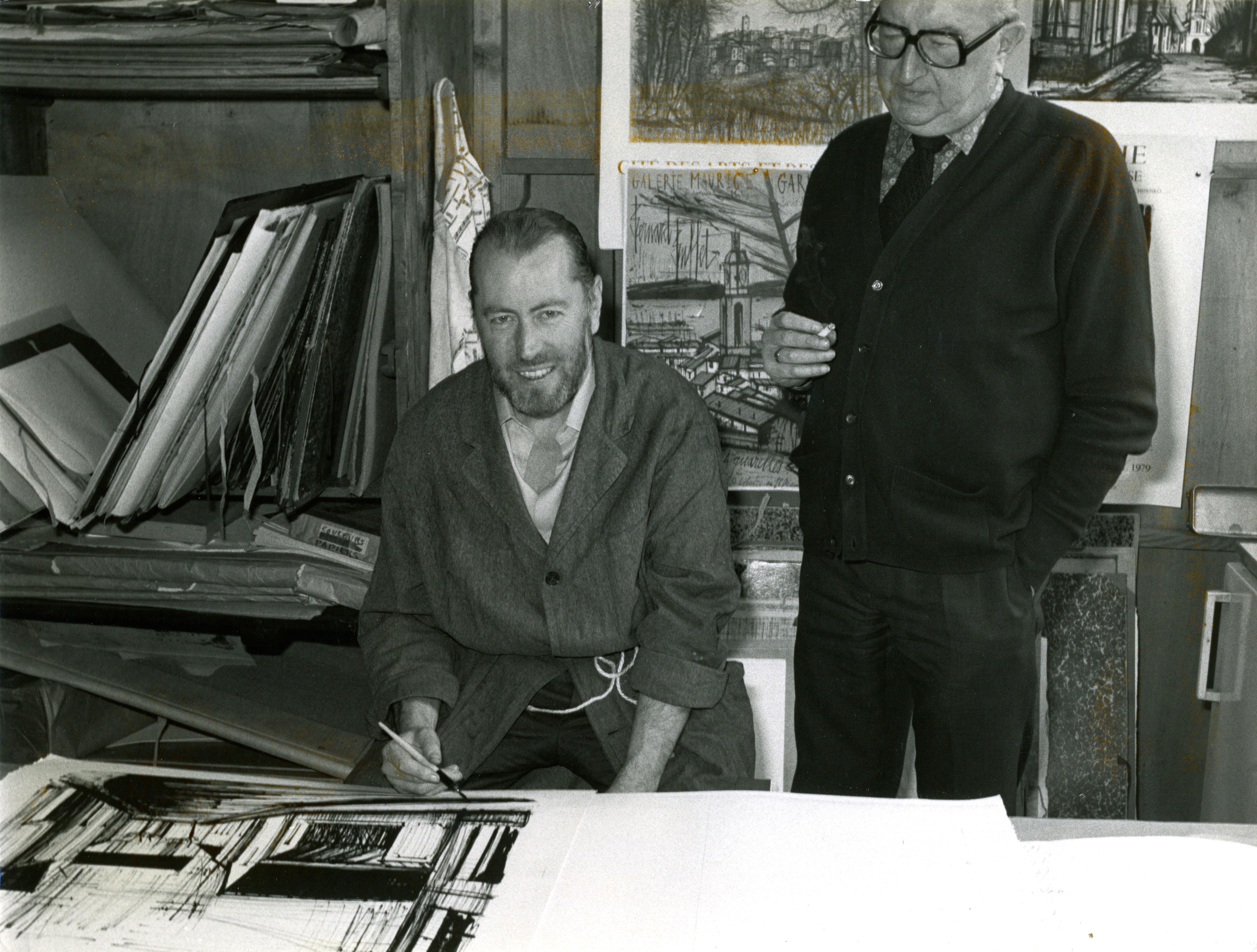 Atelier Mourlot - Nueva York (horizonte de Nueva York) de Bernard Buffet en venta 5