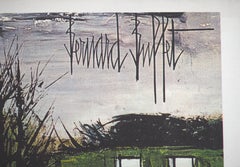 Lithographie sur toile - Beach and Village in Brittany
