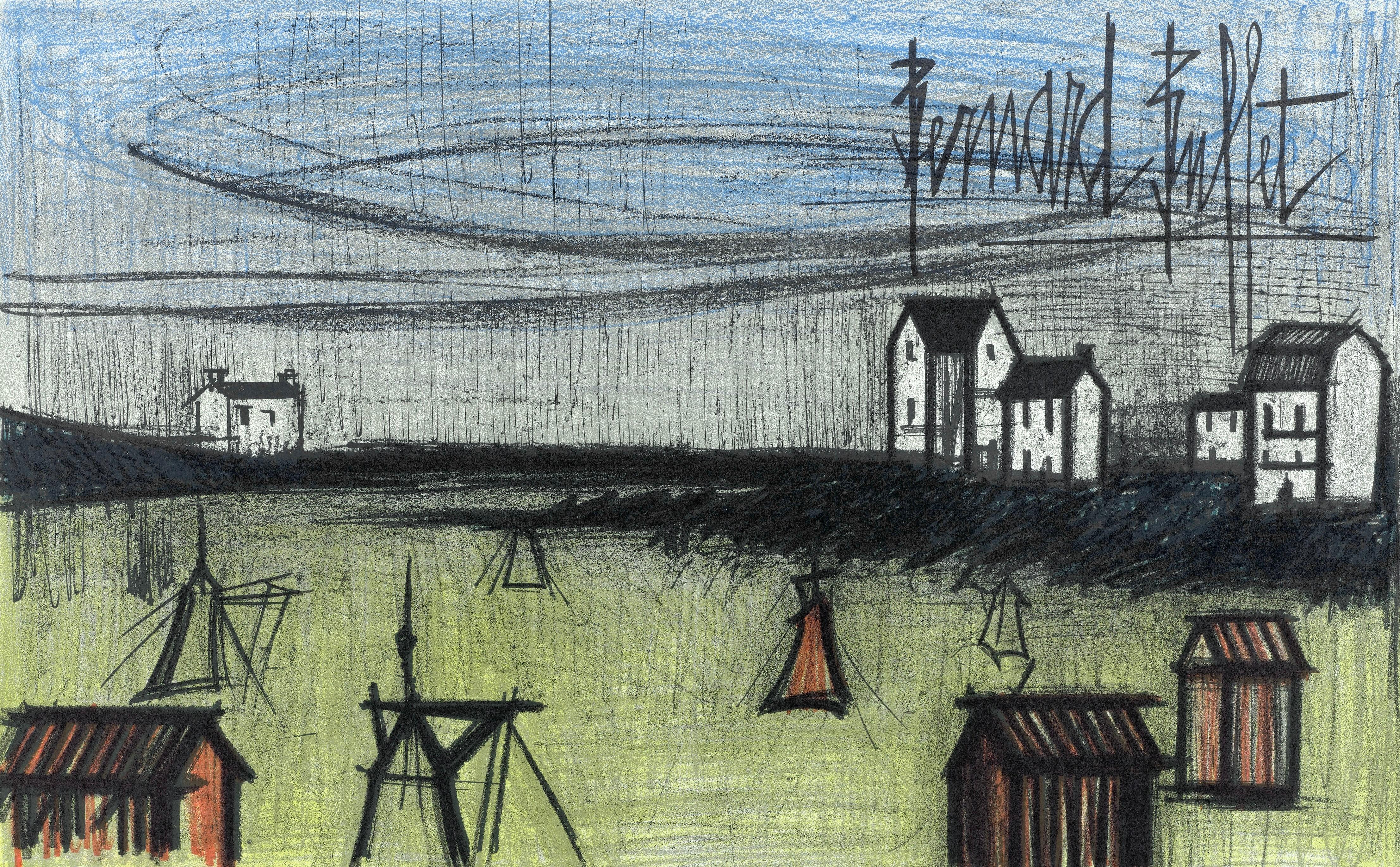 Bernard Buffet, A Small Beach, from Lithographs 1952-1966, 1967