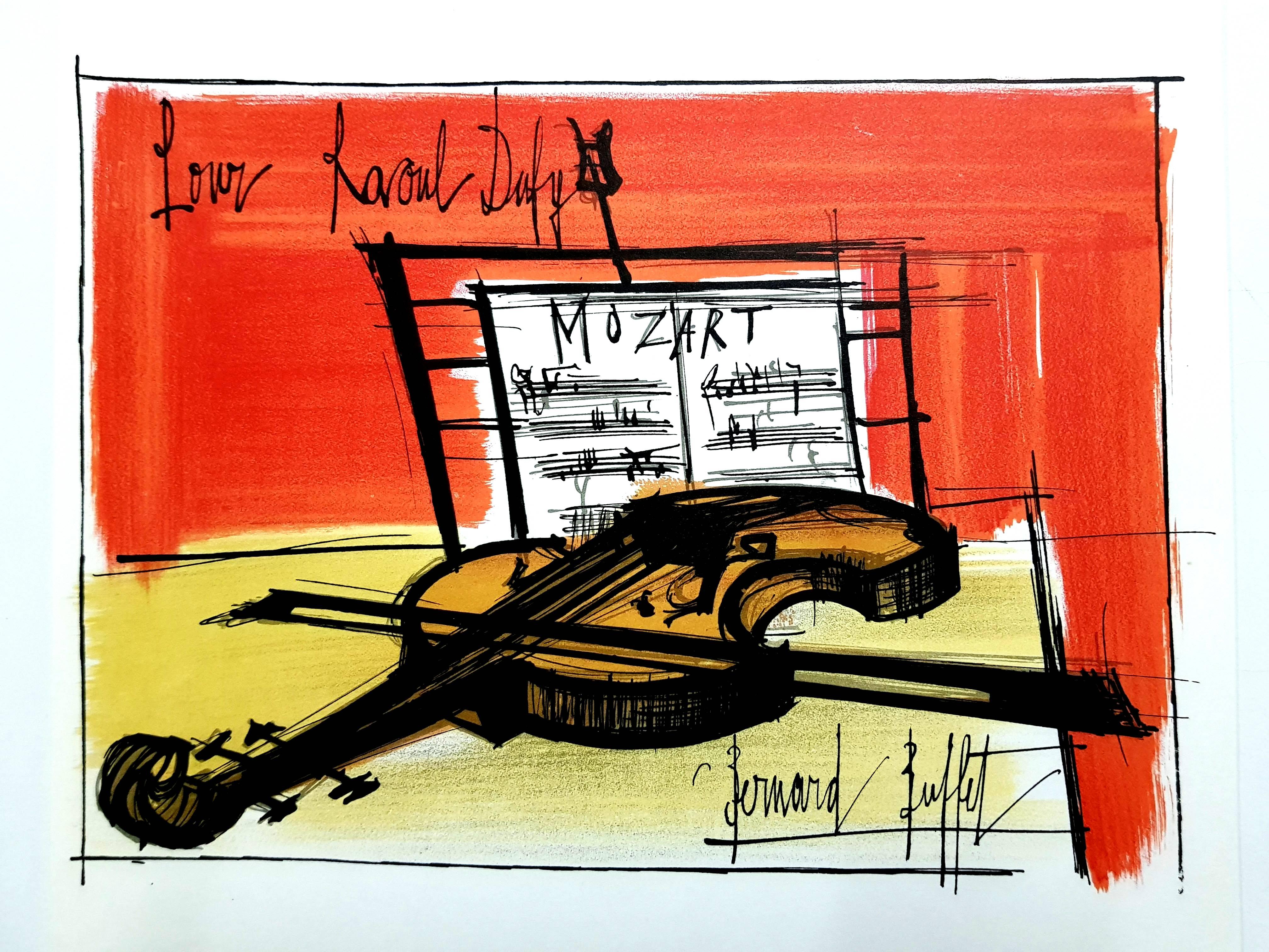 Bernard Buffet - Homenaje a Dufy - Litografía