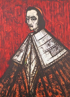 Vintage Bernard Buffet, Cardinal Richelieu, from Painters of Today, 1966 (after)