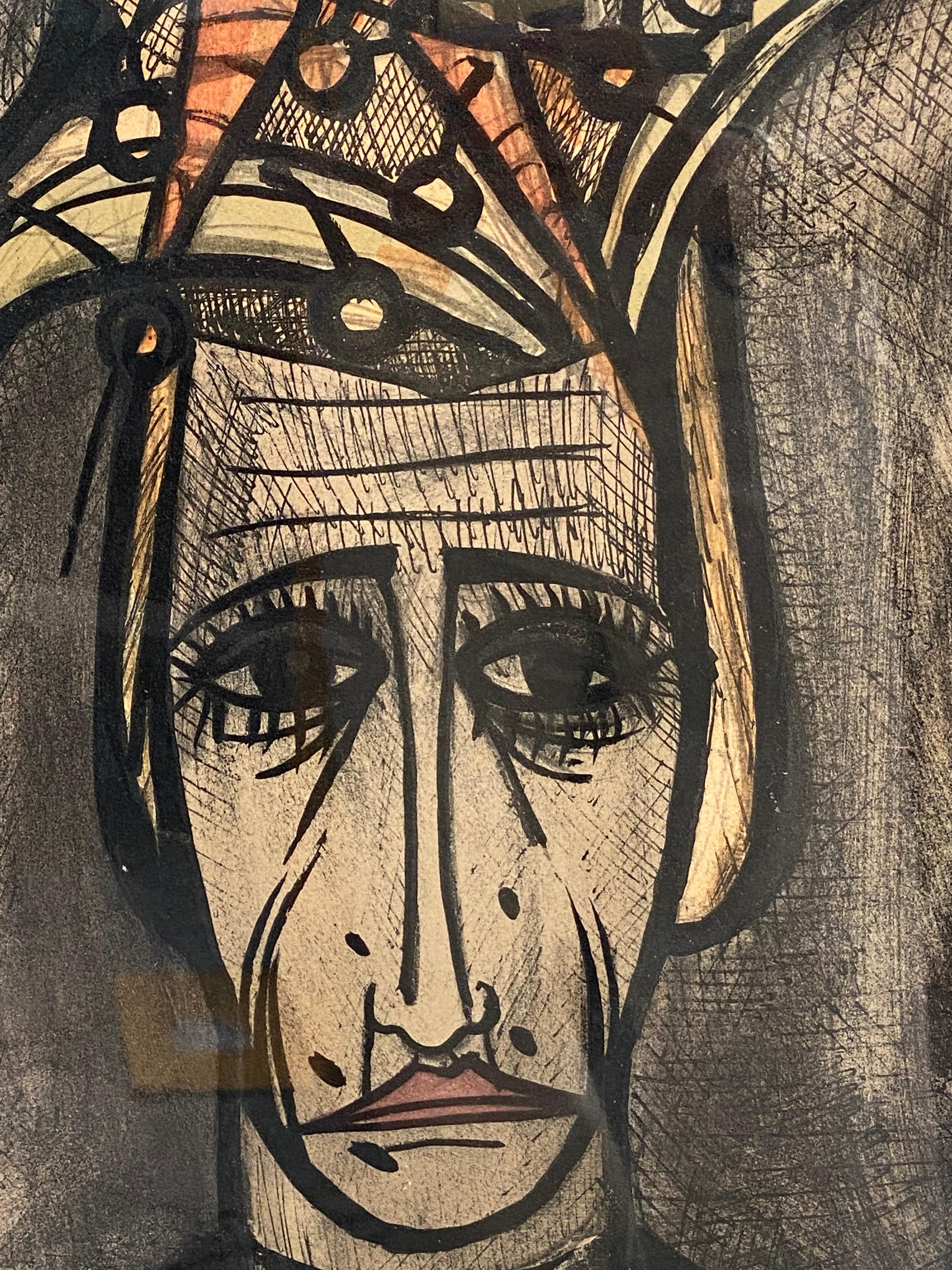 « carnaval », lithographie sur papier « édition limitée » 179/300 de Bernard Buffet en vente 3