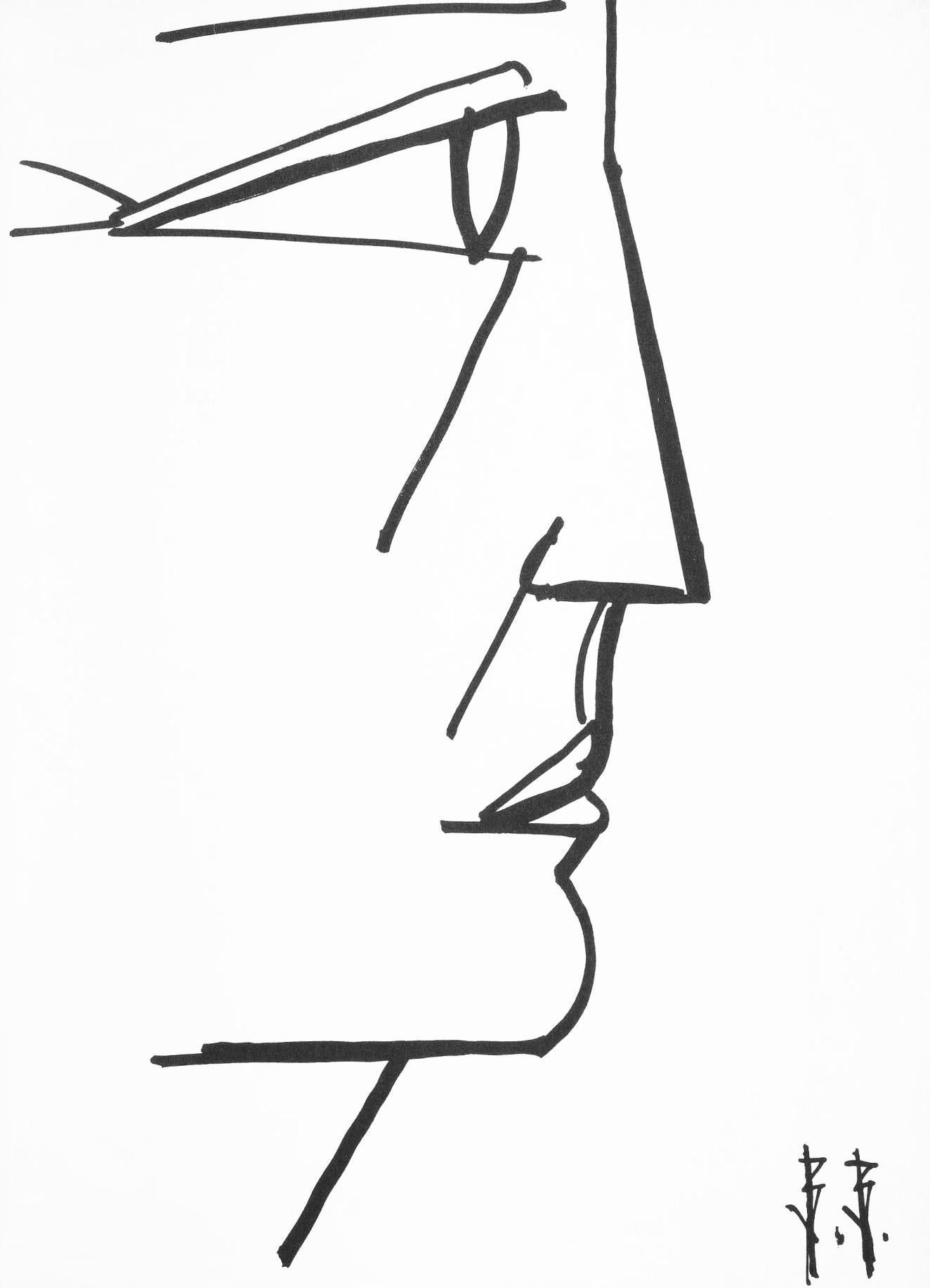 Bernard Buffet, Head, from Lithographs I, 1979 (after)