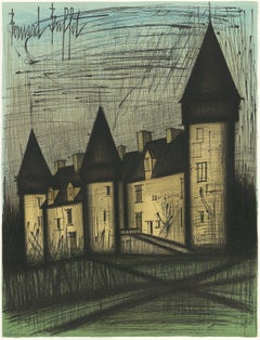 Bernard Buffet 'Le Château De Culan' Lithograph, Signed, 1965