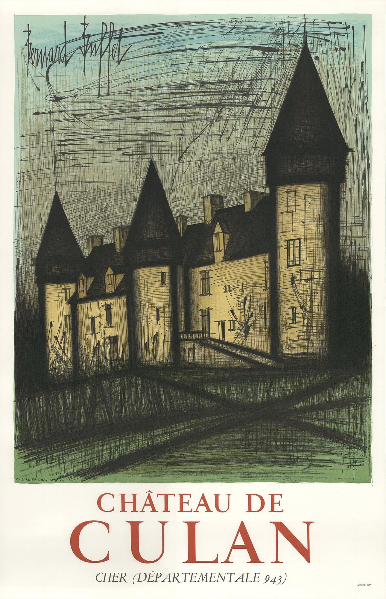 This original lithograph exhibition poster by Bernard Buffet was created and printed in 1965 by the renowned Atelier Mourlot, one of the most prestigious print studios in Paris, celebrated for its collaborations with leading 20th-century artists