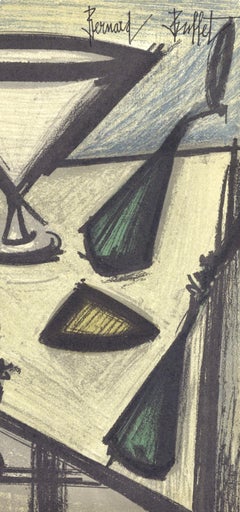 Bernard Buffet, Still Life with Fruits, from Lithographs 1952-1966, 1967