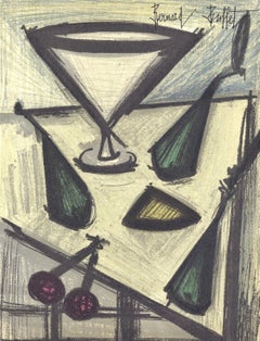 Bernard Buffet - Bernard Buffet, Still Life with Fruits, from Lithographs 1952-1966, 1967 Bernard Buffet, Still Life with Fruits, from Lithographs 1952-1966, 1967