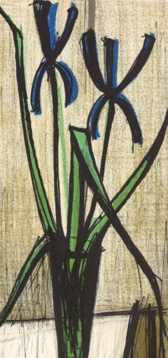 Bernard Buffet, Nature morte aux iris, extrait de Lithographies I, 1979