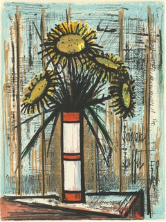 Sunflowers Screen Print by Bernard Buffet, 1975, Unsigned, 300 Edition