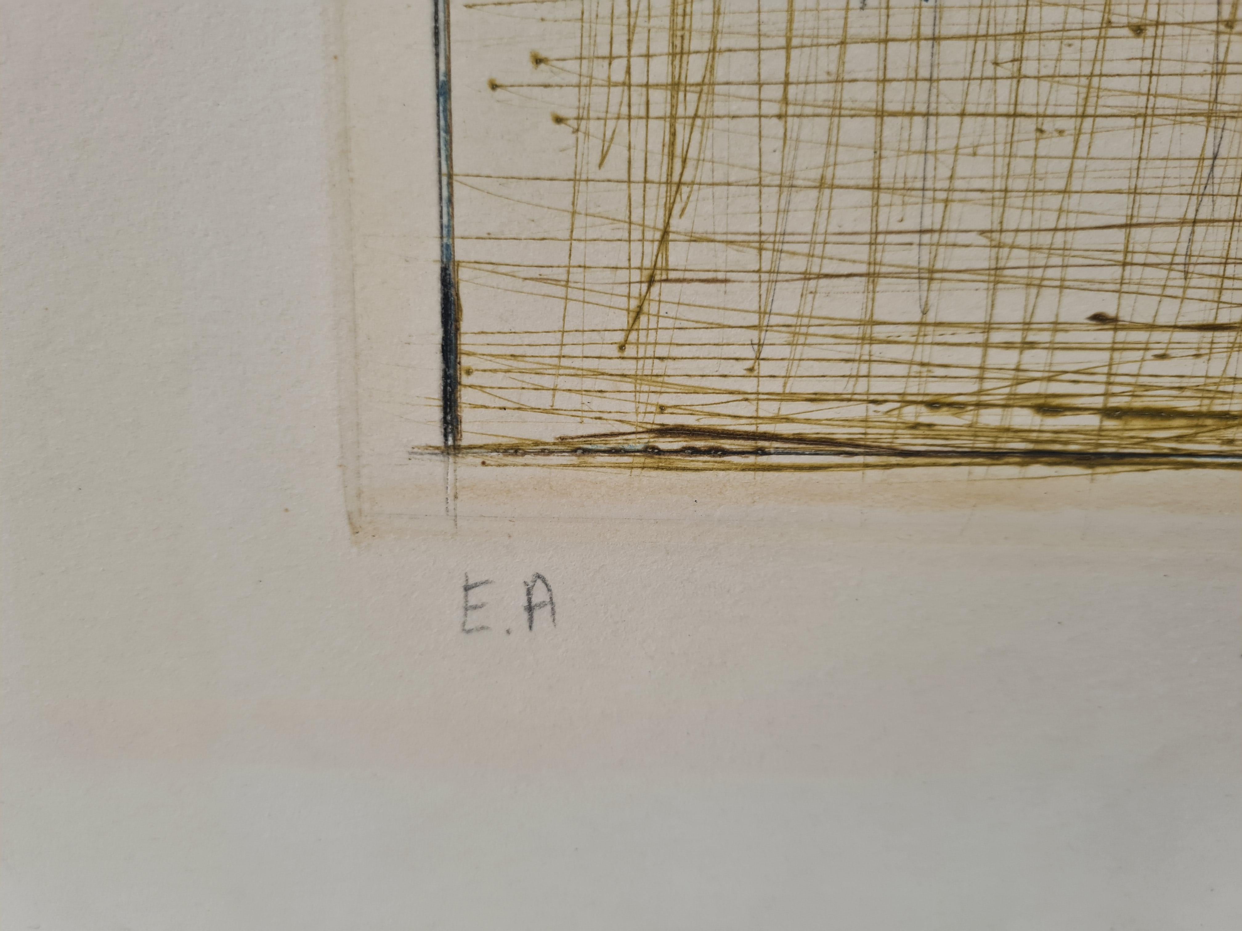 Engraving, 1964
Handsigned by the artist in pencil and numbered on 50
Annoted 
