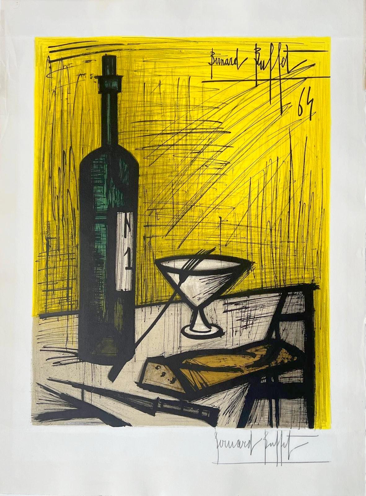 Bernard Buffet Abstract Print - Bread and Wine