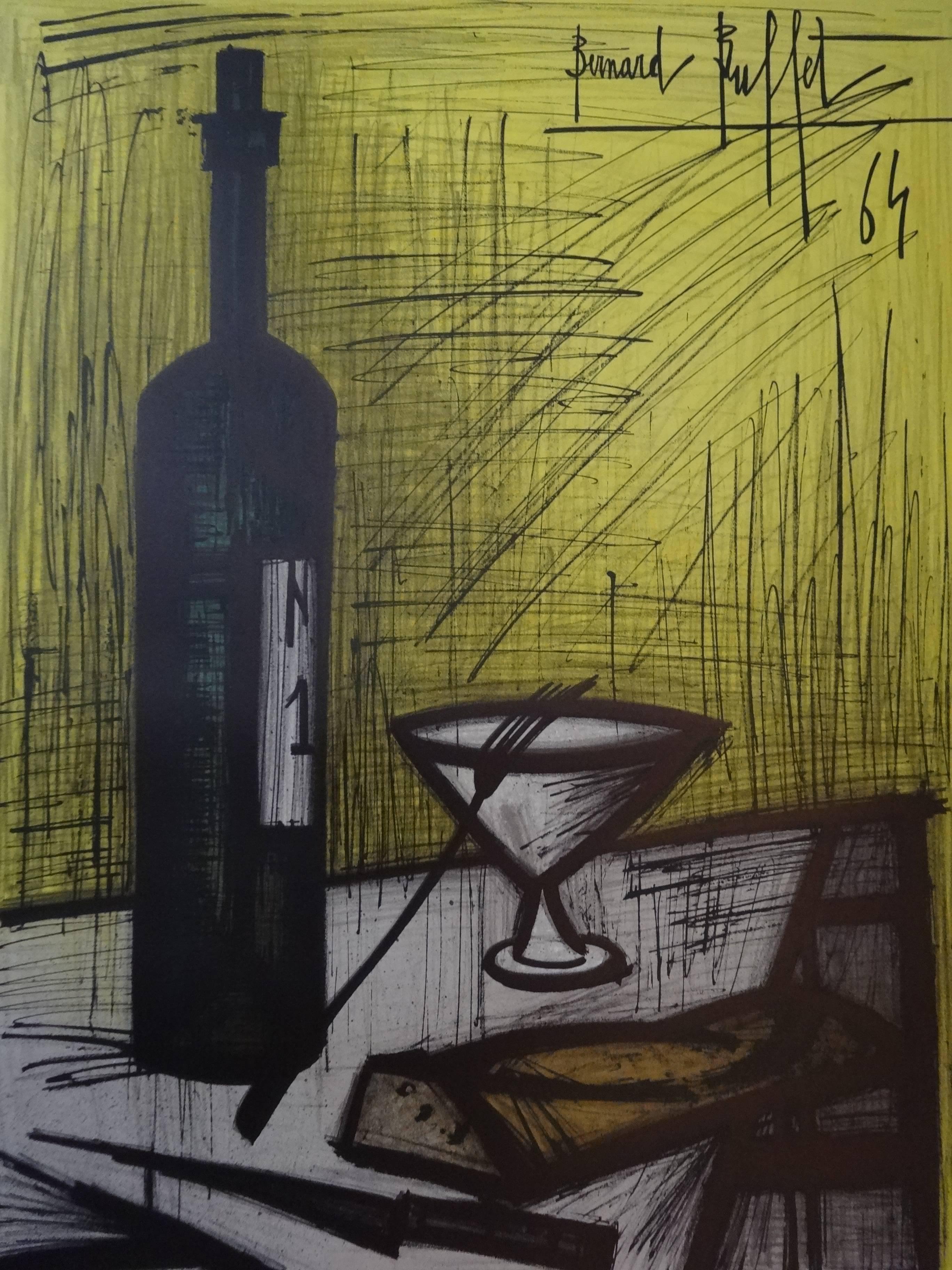 Bread & life - Original lithograph - Mourlot 1964 - Modern Print by Bernard Buffet