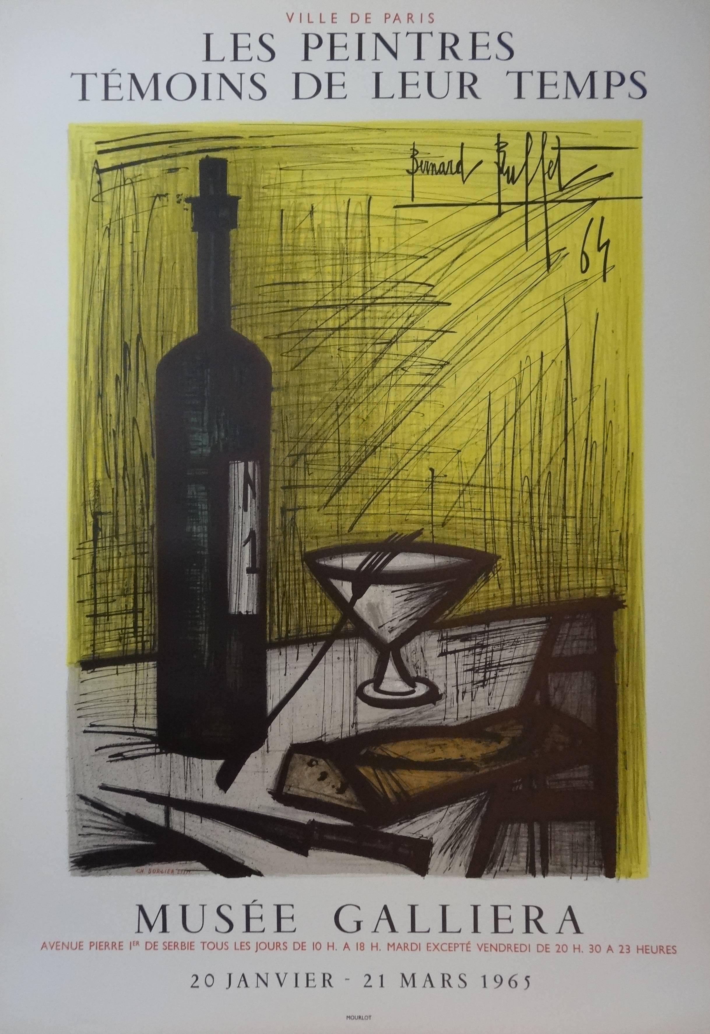 Bernard Buffet Still-Life Print - Bread & life - Original lithograph - Mourlot 1964