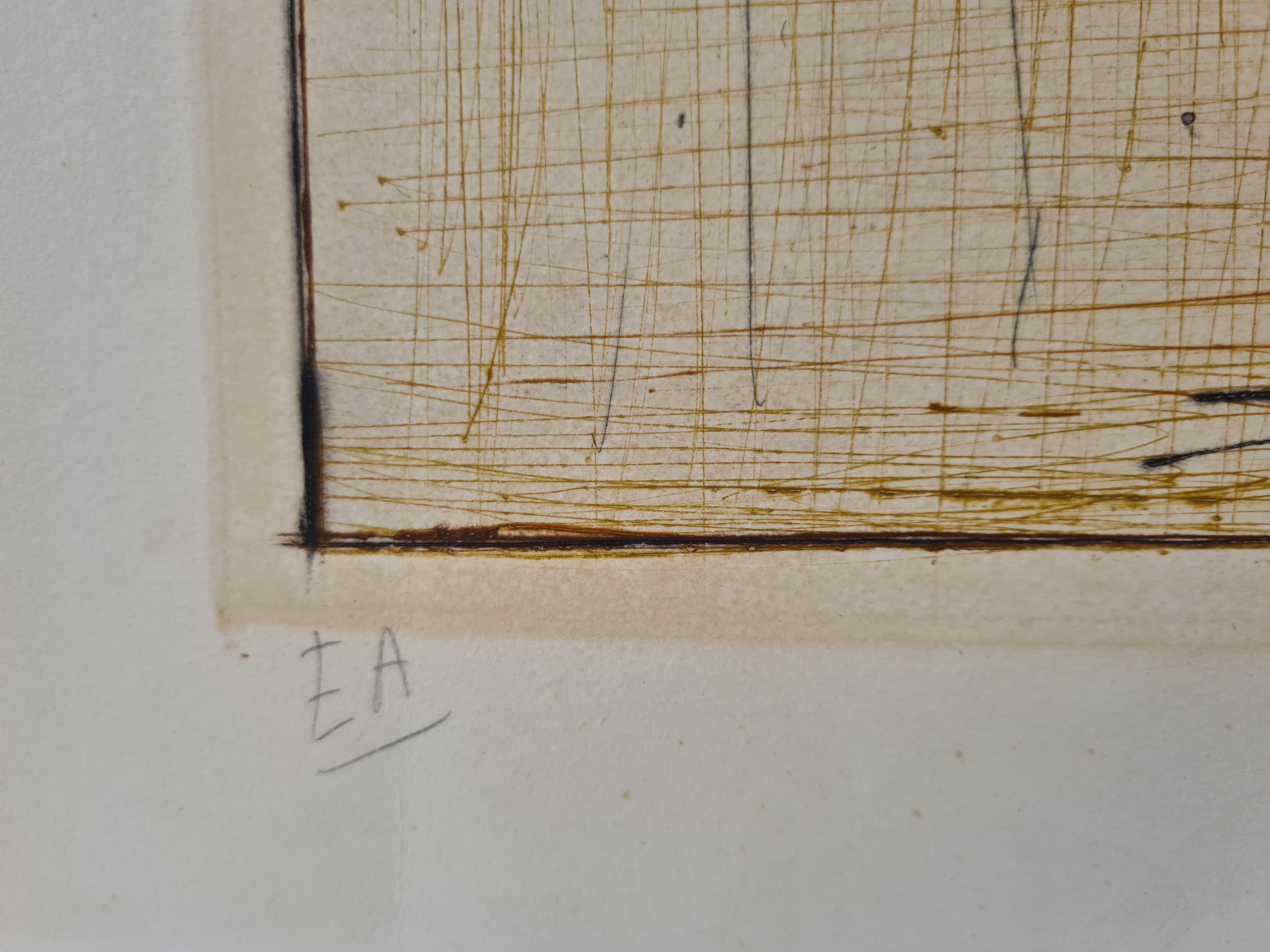 Brown bug - Abstract Print by Bernard Buffet