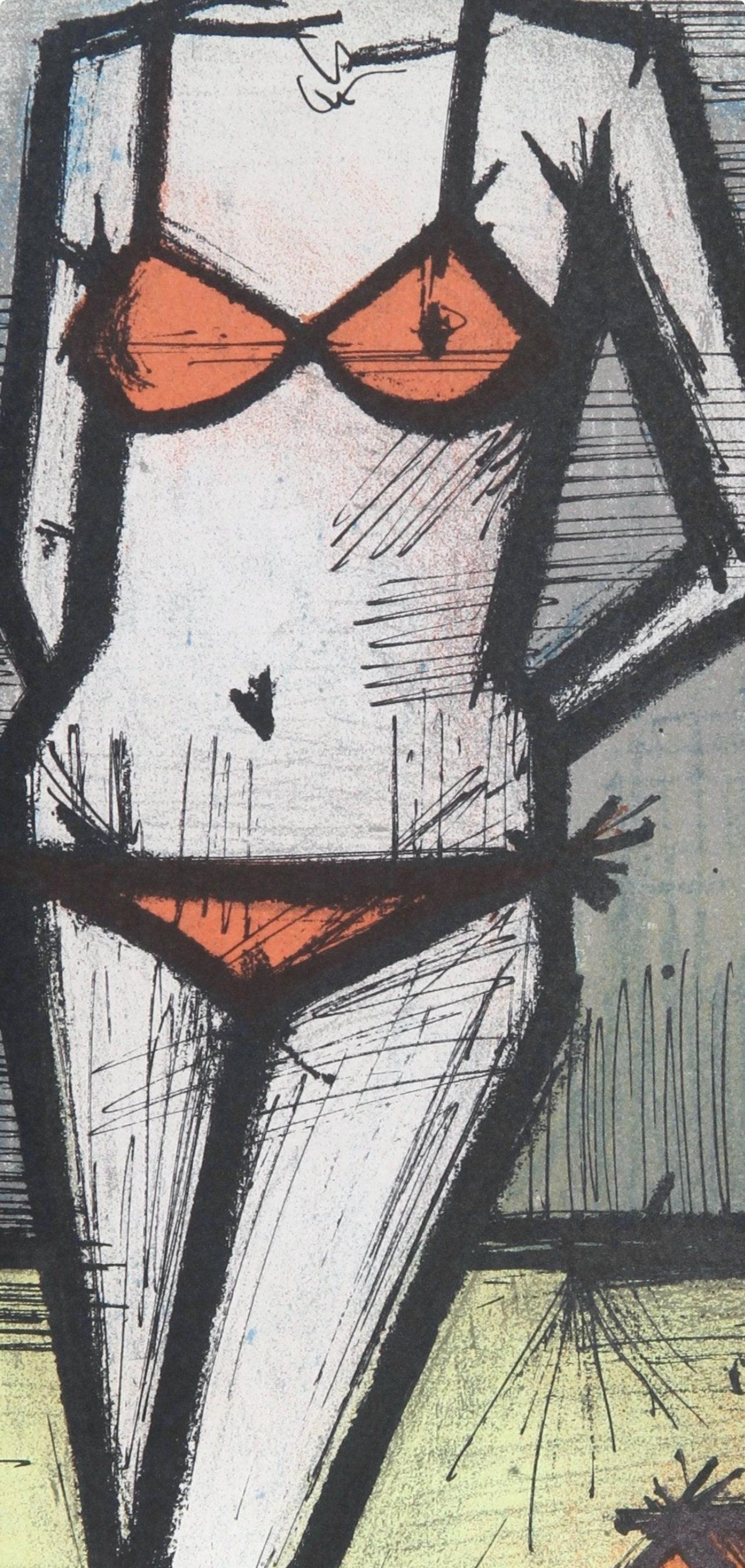 Buffet, A la plage, Lithographs 1952-1966 (after) - Print by Bernard Buffet