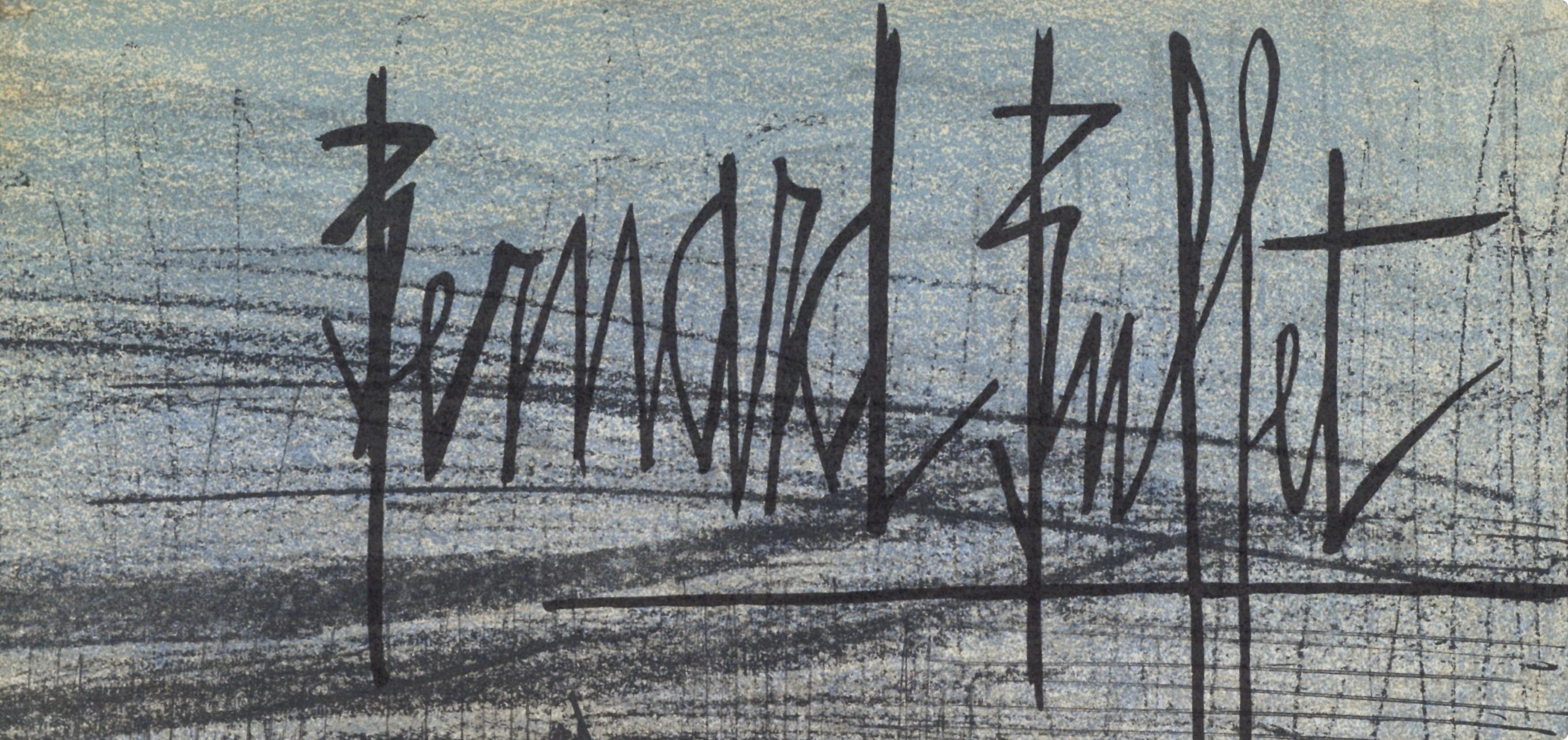Buffet, La petite plage, Litografie 1952-1966 (dopo) - Figurative Print Grigio di Bernard Buffet