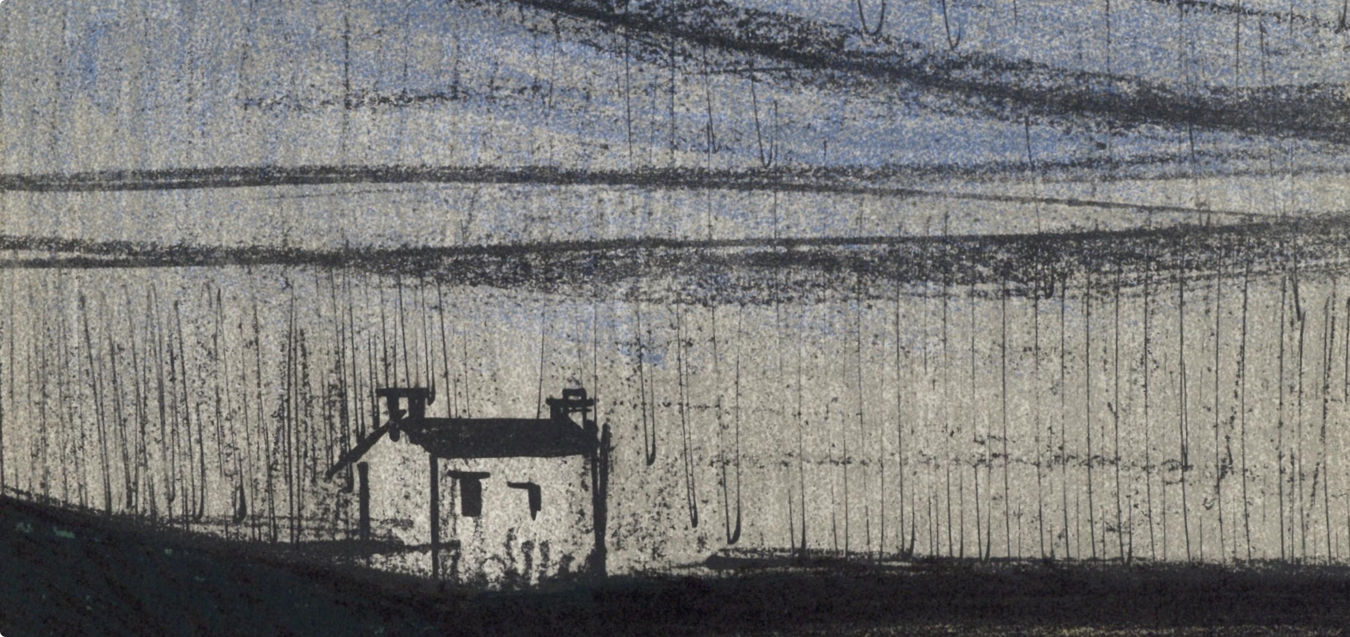 Buffet, La petite plage, Litografie 1952-1966 (dopo) - Figurative Print Grigio di Bernard Buffet