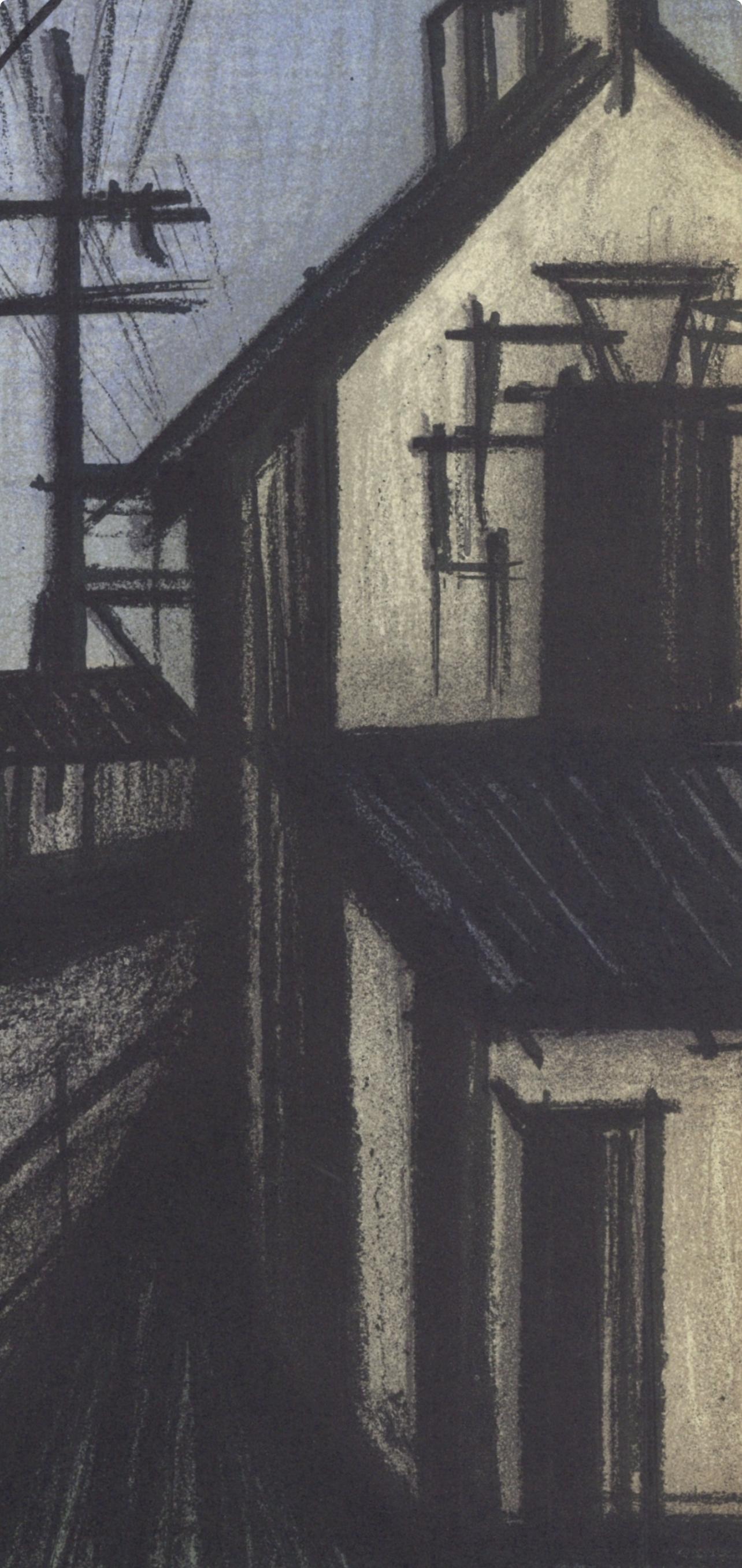 Buffet, La route du village, Litografie 1952-1966 (dopo) - Print Espressionista di Bernard Buffet