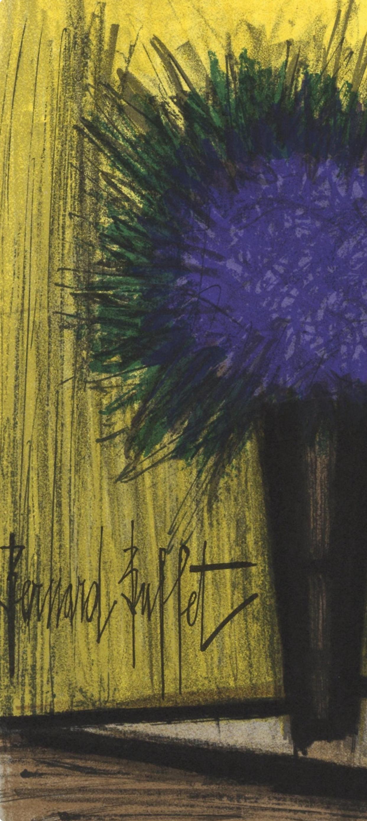 Buffet, Le bouquet violet, Litografie 1952-1966 (dopo) - Print Espressionista di Bernard Buffet
