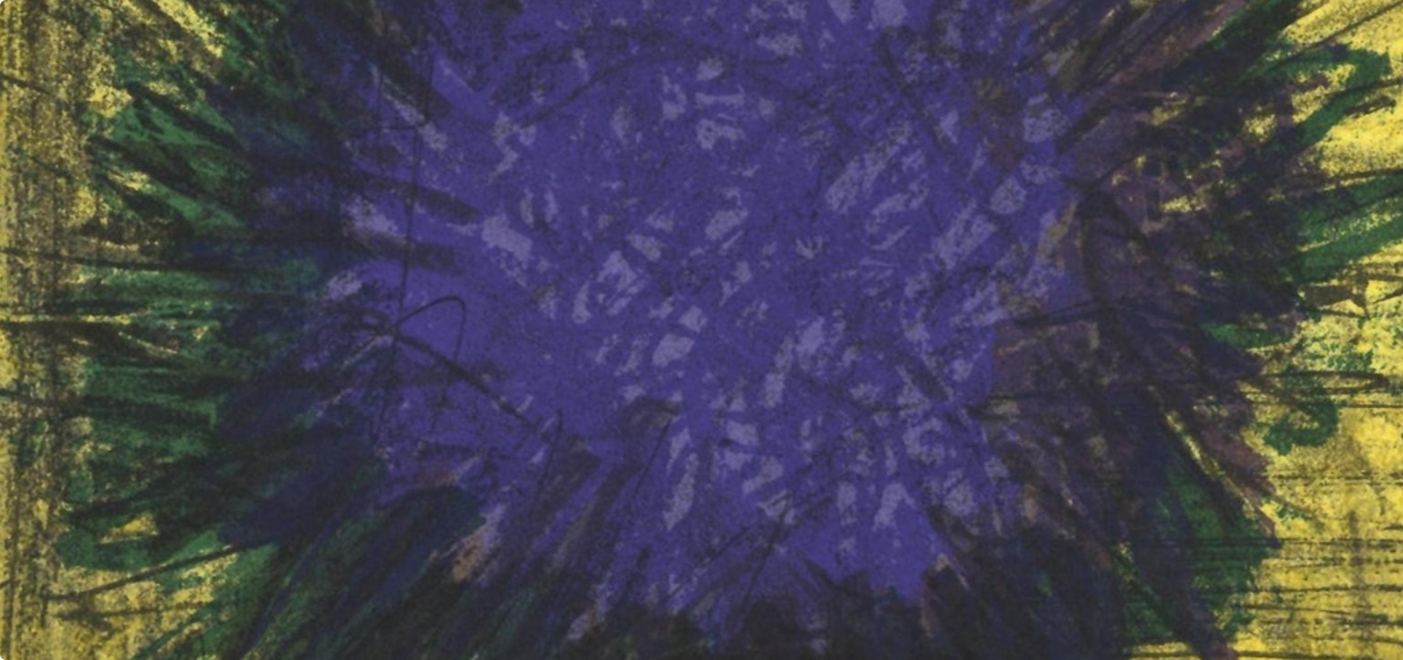 Buffet, Le bouquet violet, Litografie 1952-1966 (dopo) - Landscape Print Marrone di Bernard Buffet