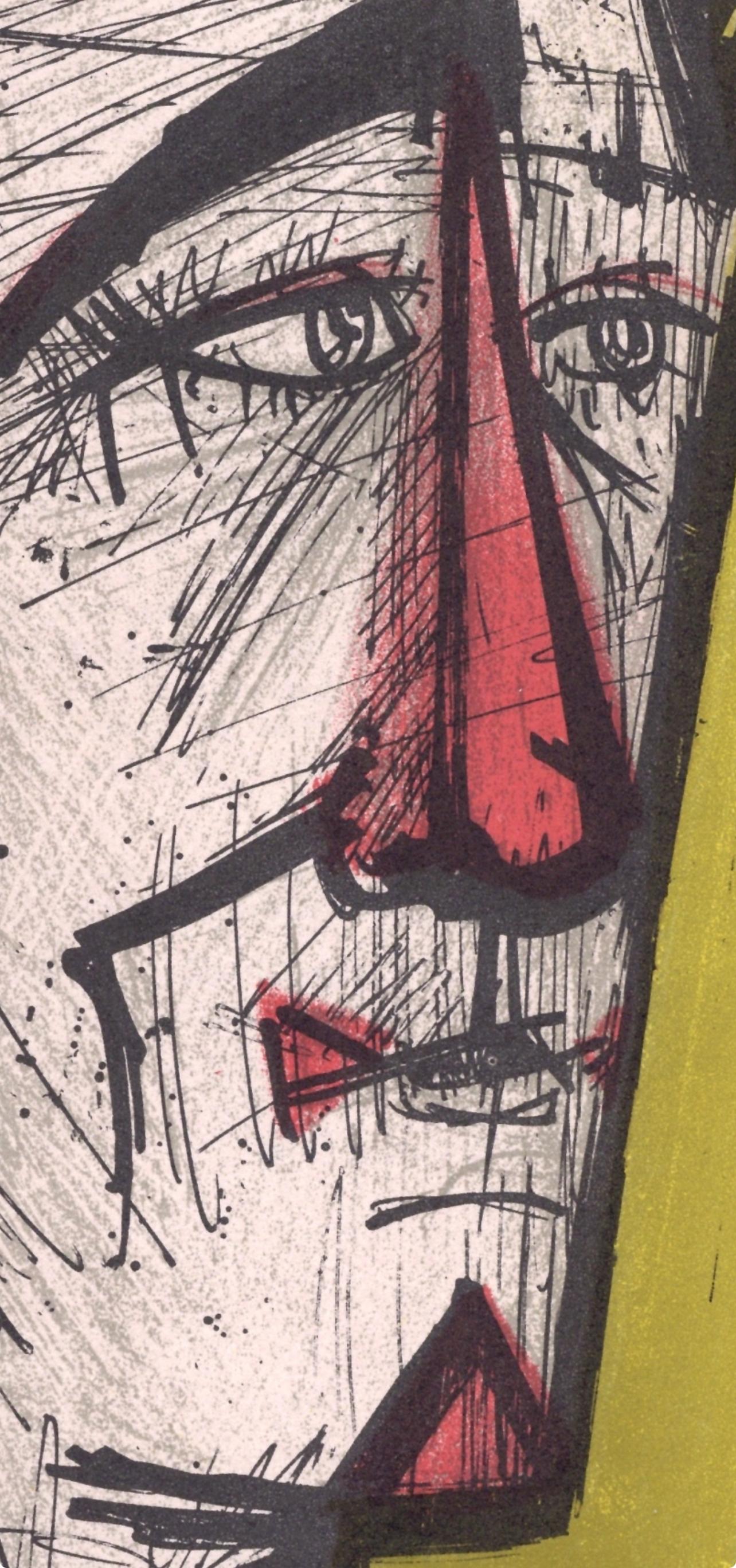 Buffet, Le clown Jojo, Lithographs 1952-1966 (after) - Brown Figurative Print by Bernard Buffet