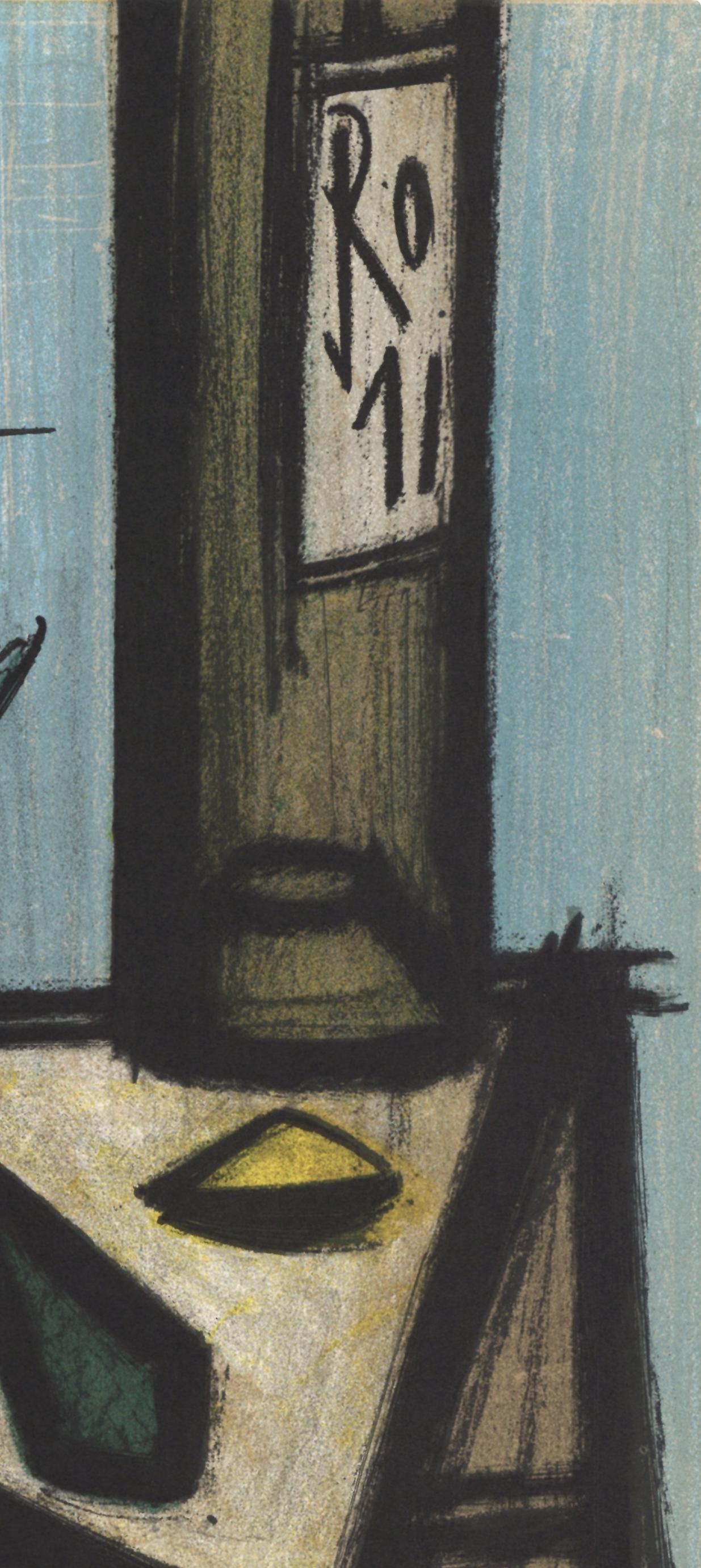 Buffet, Nature morte a la bouteille, Litografías 1952-1966 (después) - Print de Bernard Buffet