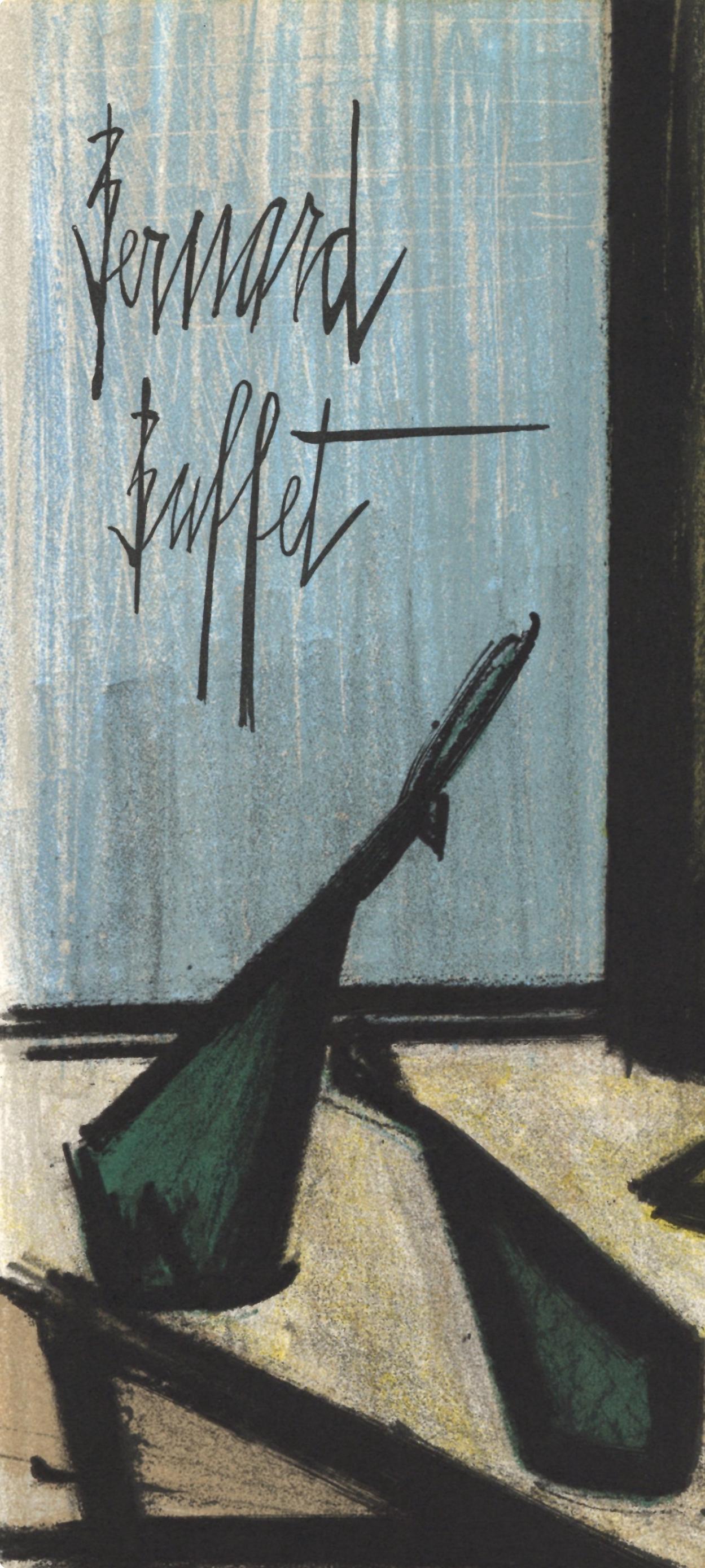 Buffet, Nature morte a la bouteille, Litografías 1952-1966 (después) - Print Expresionista de Bernard Buffet
