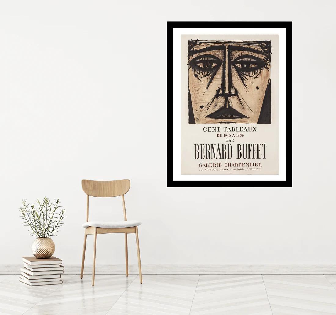 Artist: Bernard Buffet

Medium: Original Lithographic Poster, 1958

Dimensions: 29 x 21.5 in, 73.7 x 54.6 cm

Poster Paper - Perfect Condition A

Bernard Buffet's paintings reveal a dark politic and a strong respect for art history, especially