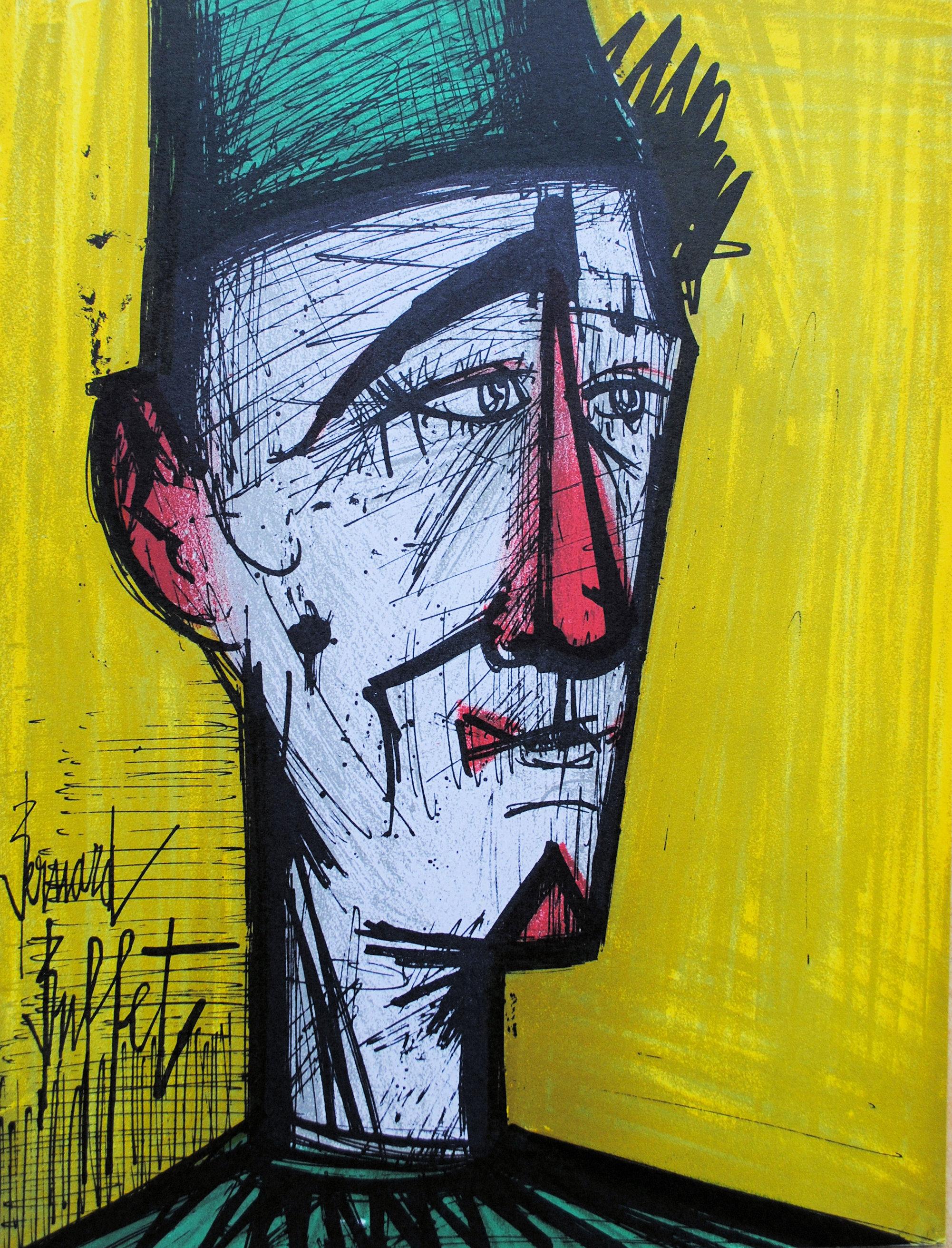 Circus : Jojo Das Clown – Originallithographie (Mourlot #112) (Moderne), Print, von Bernard Buffet