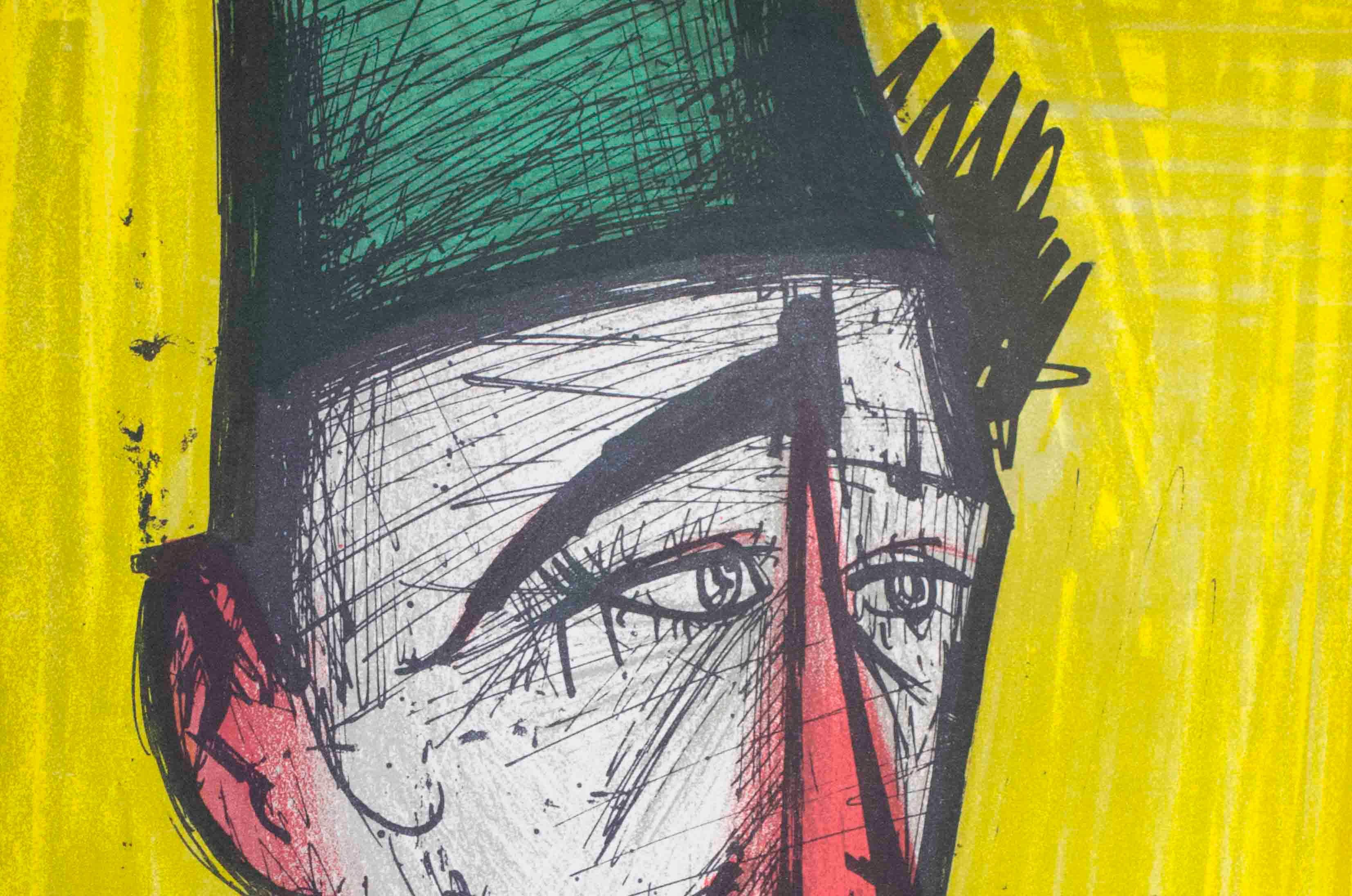 Clown (Yellow) - Print by Bernard Buffet