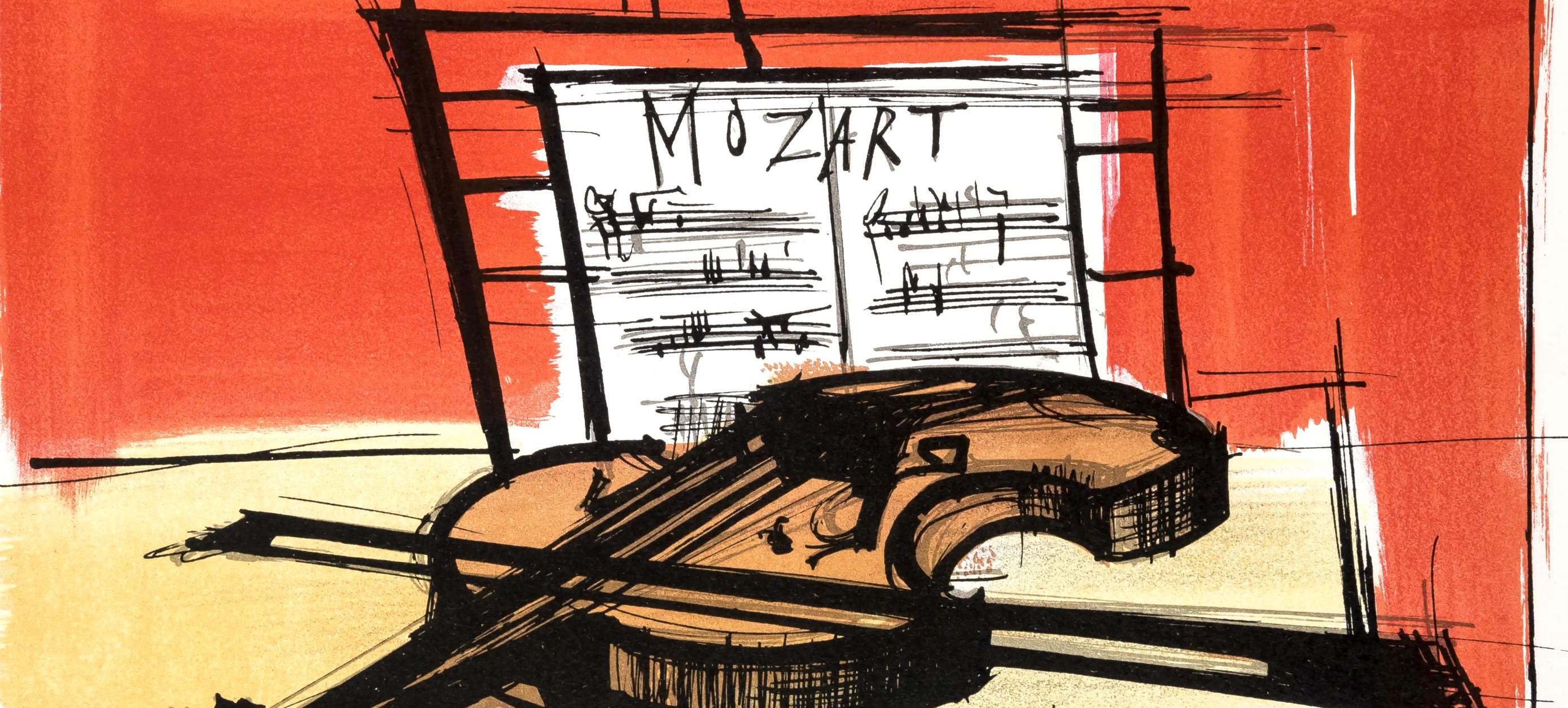 Composition, Lettre à mon peintre Raoul Dufy - Modern Print by Bernard Buffet