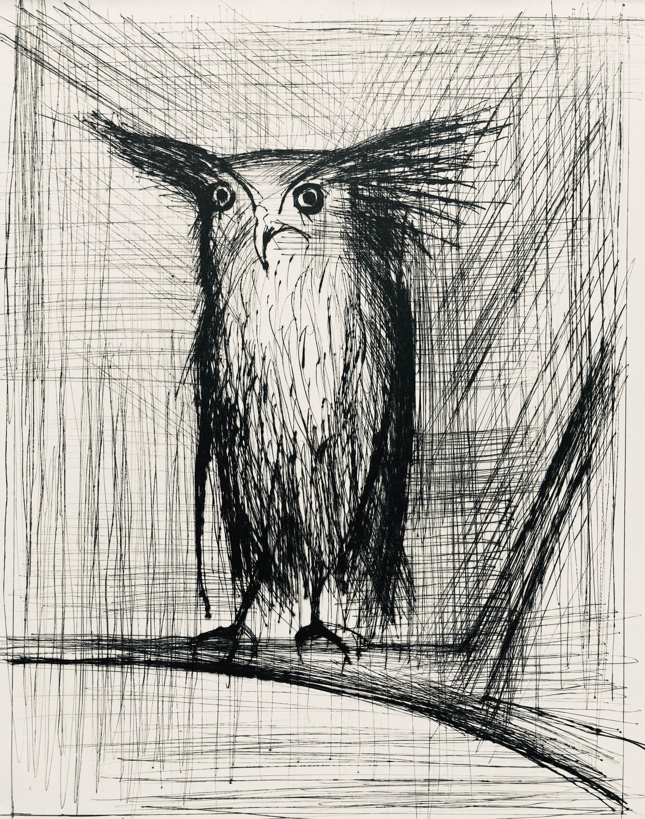 Drypoint etching on papier de Rives B.F.K. pur fil paper. Unsigned and unnumbered, as issued. Good condition. Notes: From the folio, Voyages fantastiques aux États et empires de la lune et du soleil, 1958. Published by Joseph Foret, Éditeur d'Art,