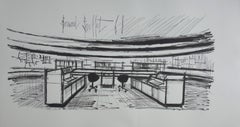 Computer Science : Control Room - Lithograph on vellum - 1968
