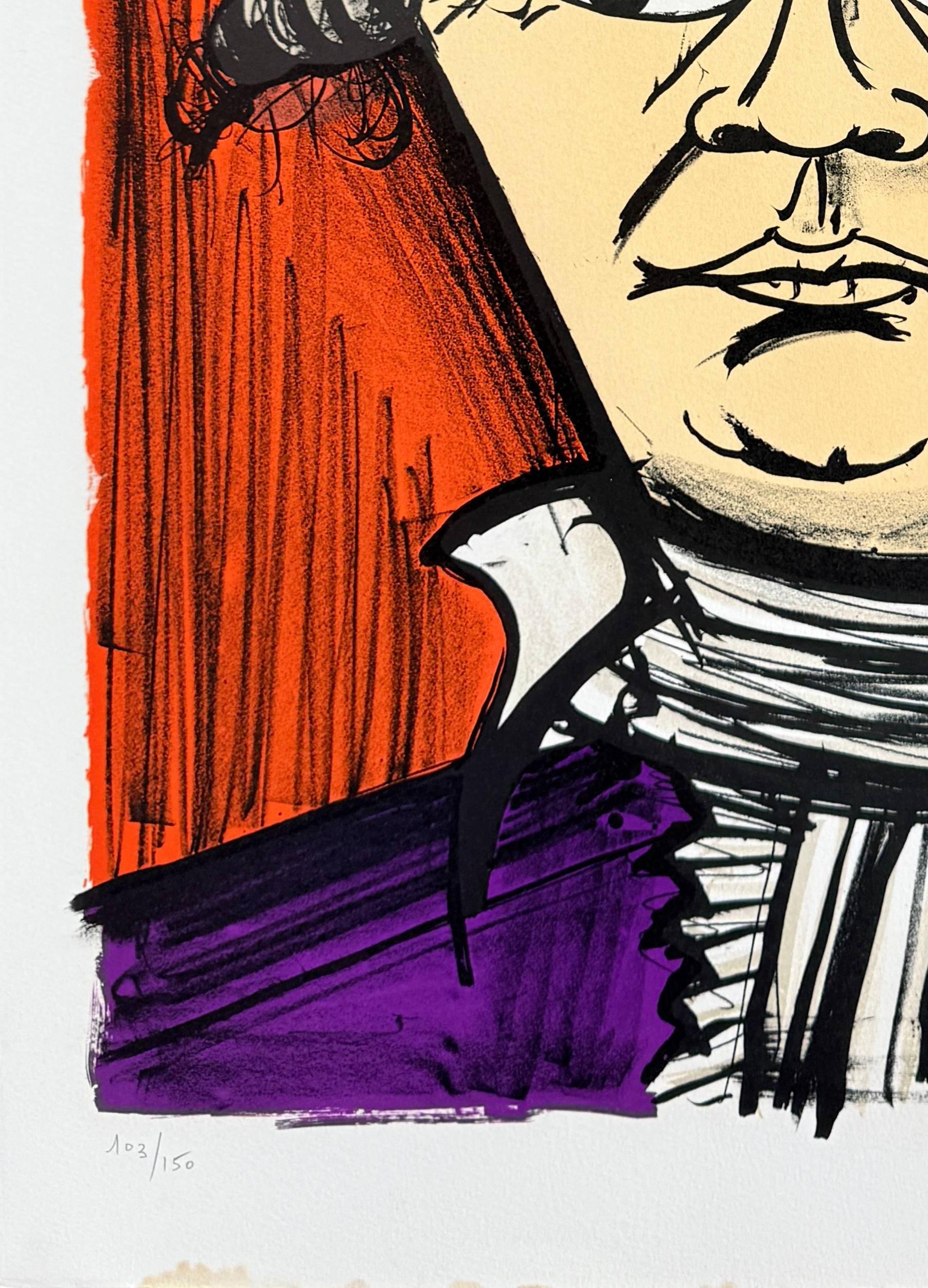 Danton - Red Print by Bernard Buffet