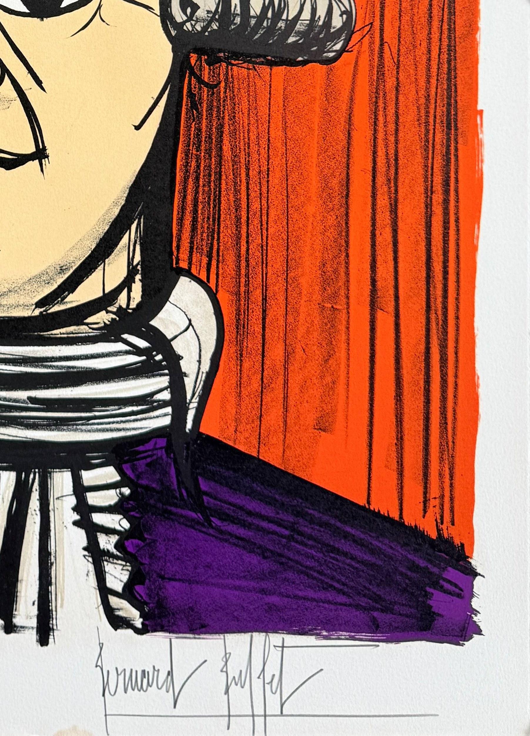 Bernard Buffet (1928-1999) - Danton

Lithograph from 1977.

The edition of 103/150.
On Arches paper with watermark.

Dimensions of work: 76 x 56 cm.

Hand signed.

The work is in Excellent condition.
