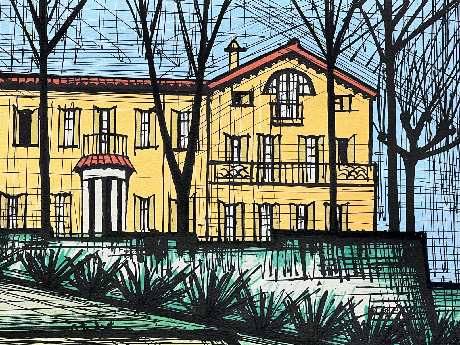 Domaine de la Baume - Gray Abstract Print by Bernard Buffet