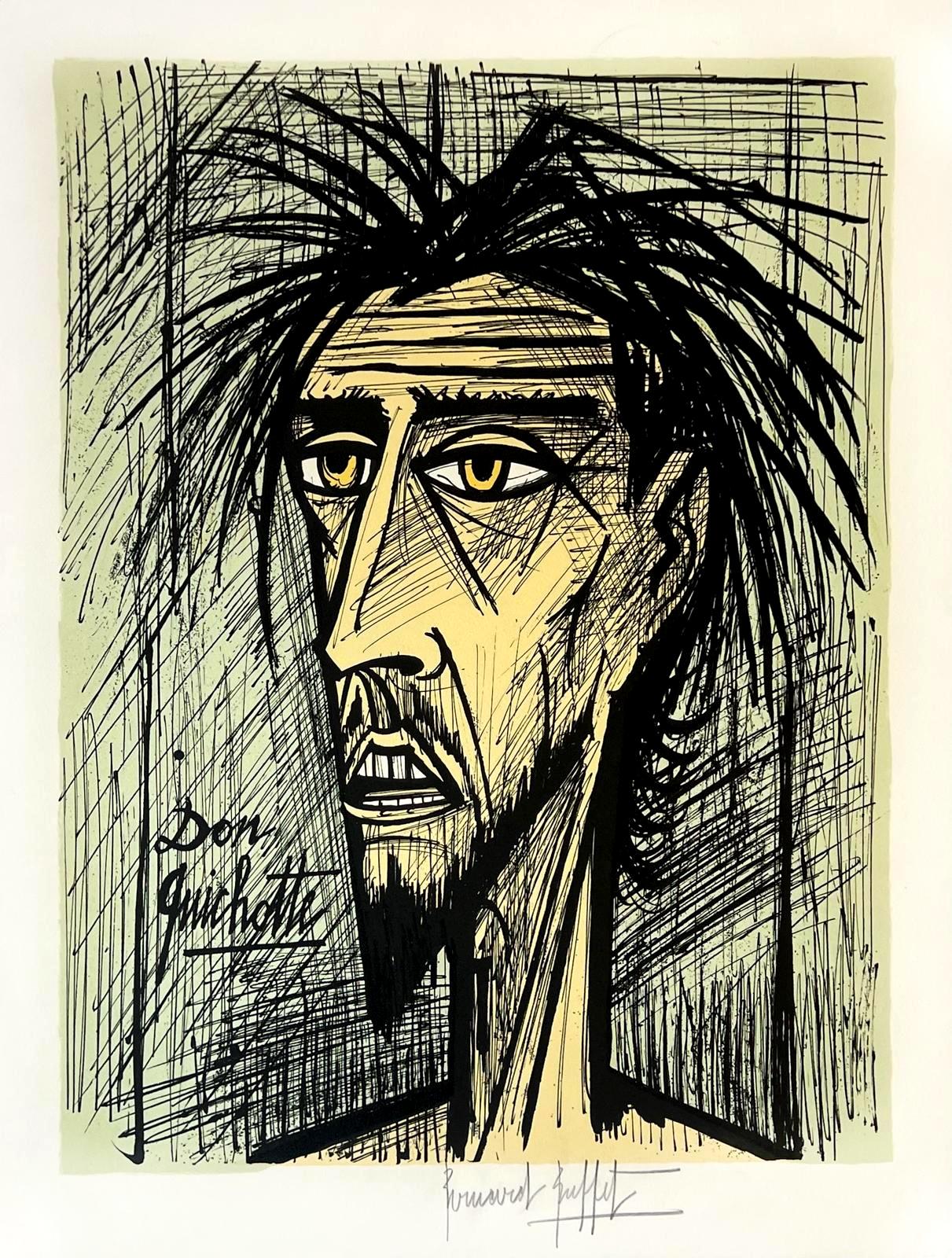 Bernard Buffet Abstract Print – Don Quichotte