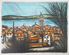 Costa Azzurra: Villaggio di Saint Tropez - Litografia originale (Mourlot #238)