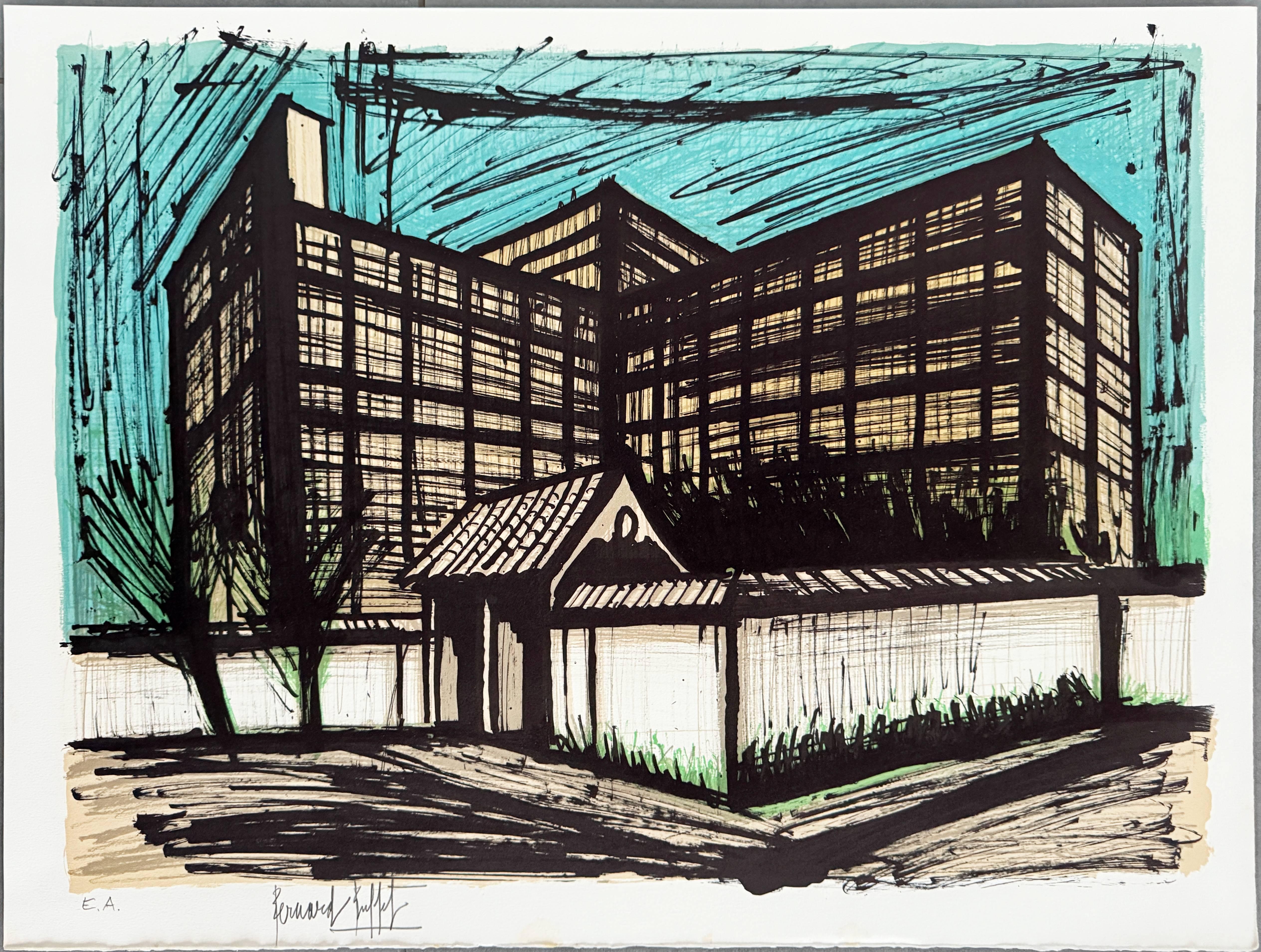 Hotel Fujita a Kyoto - Mixed Media Art di Bernard Buffet
