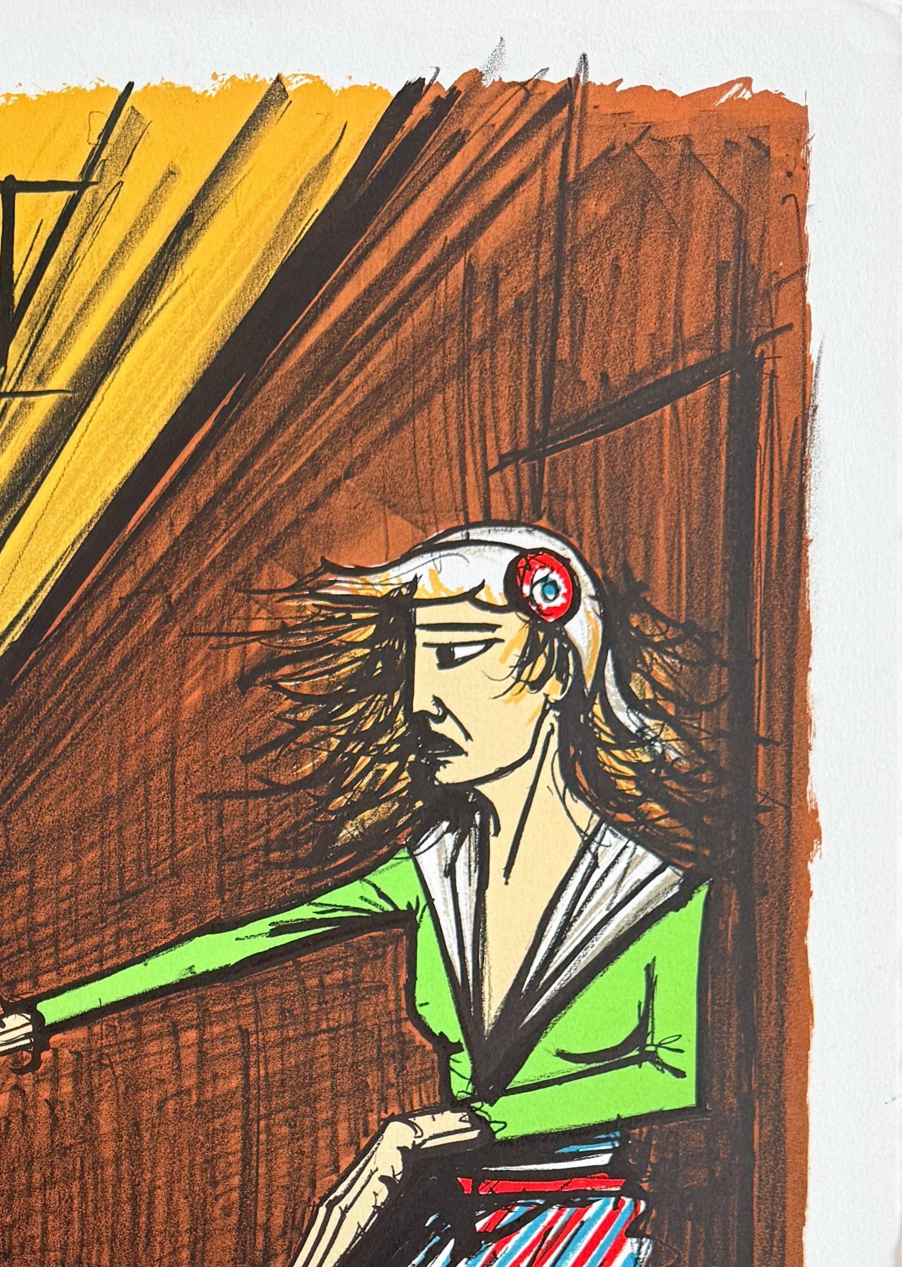 La Mort de Marat - Print Espressionista di Bernard Buffet