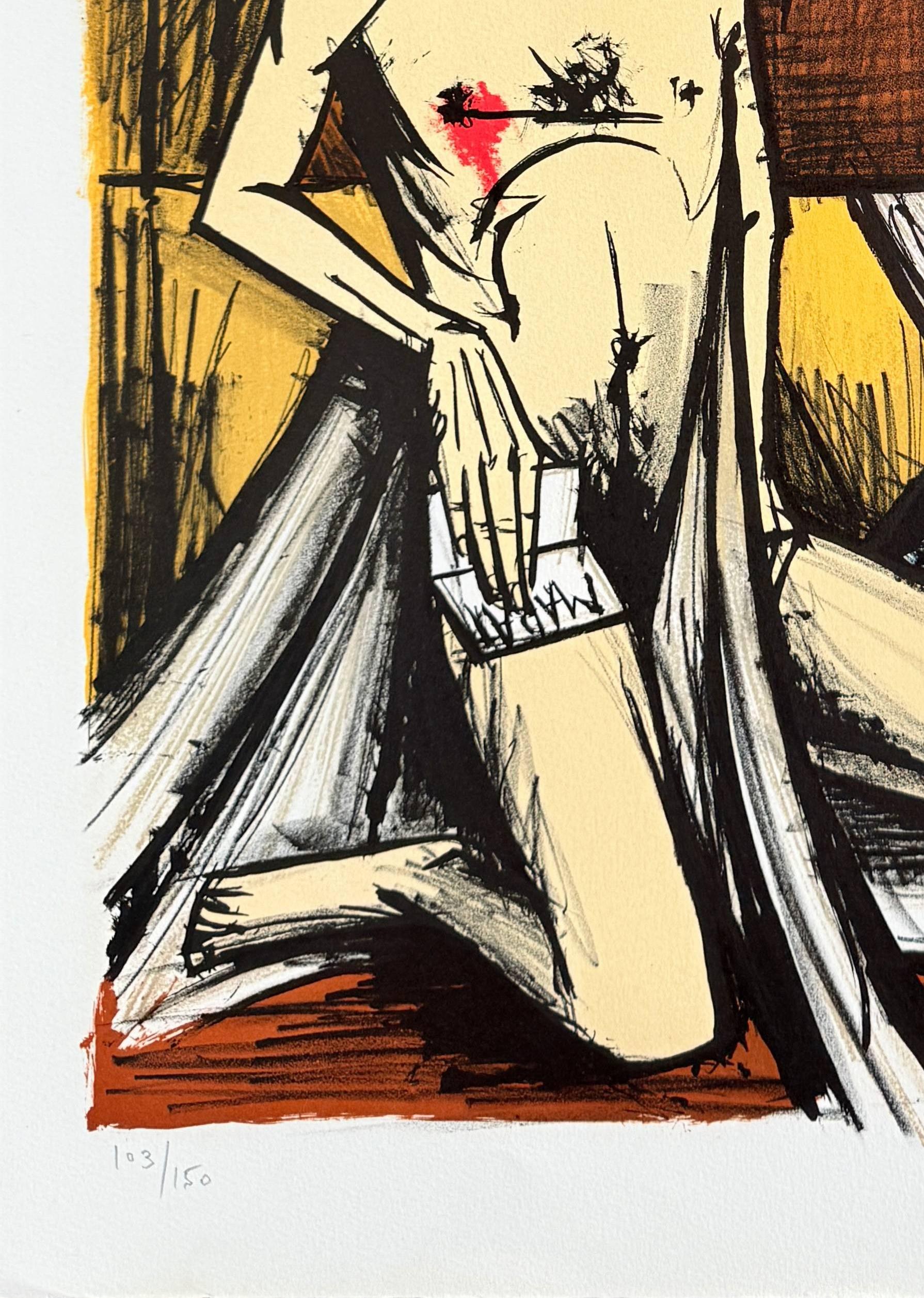 La Mort de Marat - Print Beige di Bernard Buffet
