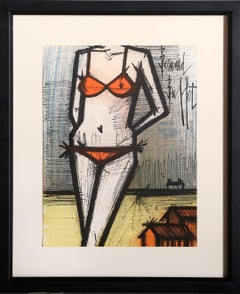 La Plage, Framed Modern Lithograph by Bernard Buffet