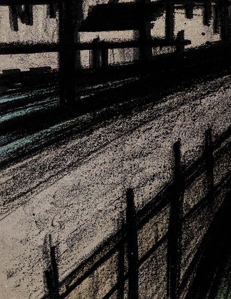 La Route du Village - Print Nero di Bernard Buffet