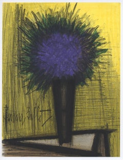 "Le bouquet violet" original lithograph