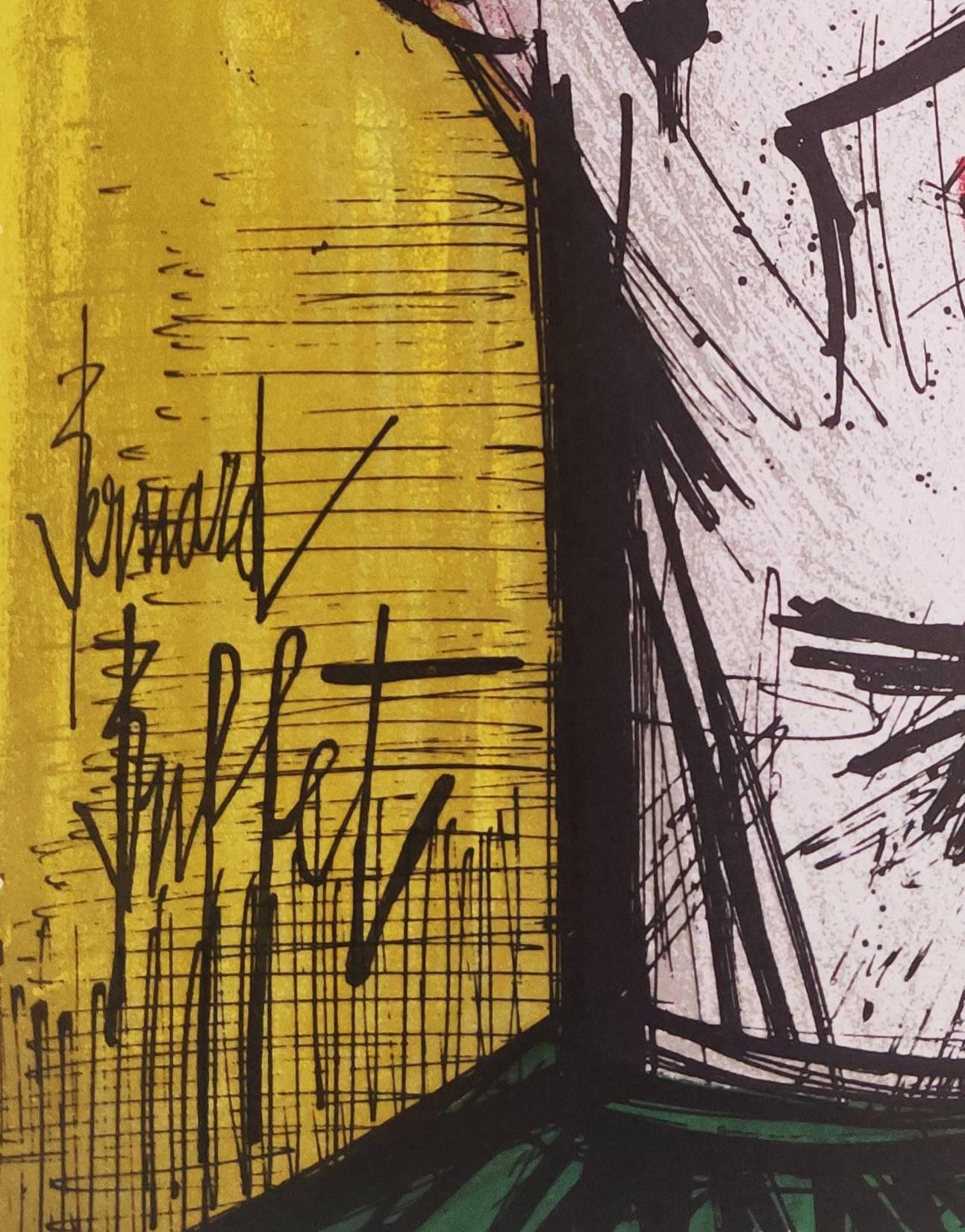Bernard Buffet (1928-1999) - Le Clown Jojo

Litografia originale del 1968.

Dimensioni dell'opera: 31 x 24 cm

Editore: André Sauret, Monte Carlo.

Stampato da: Fernand Mourlot, Parigi

L'opera è in condizioni eccellenti.

Spedizione veloce e sicura.