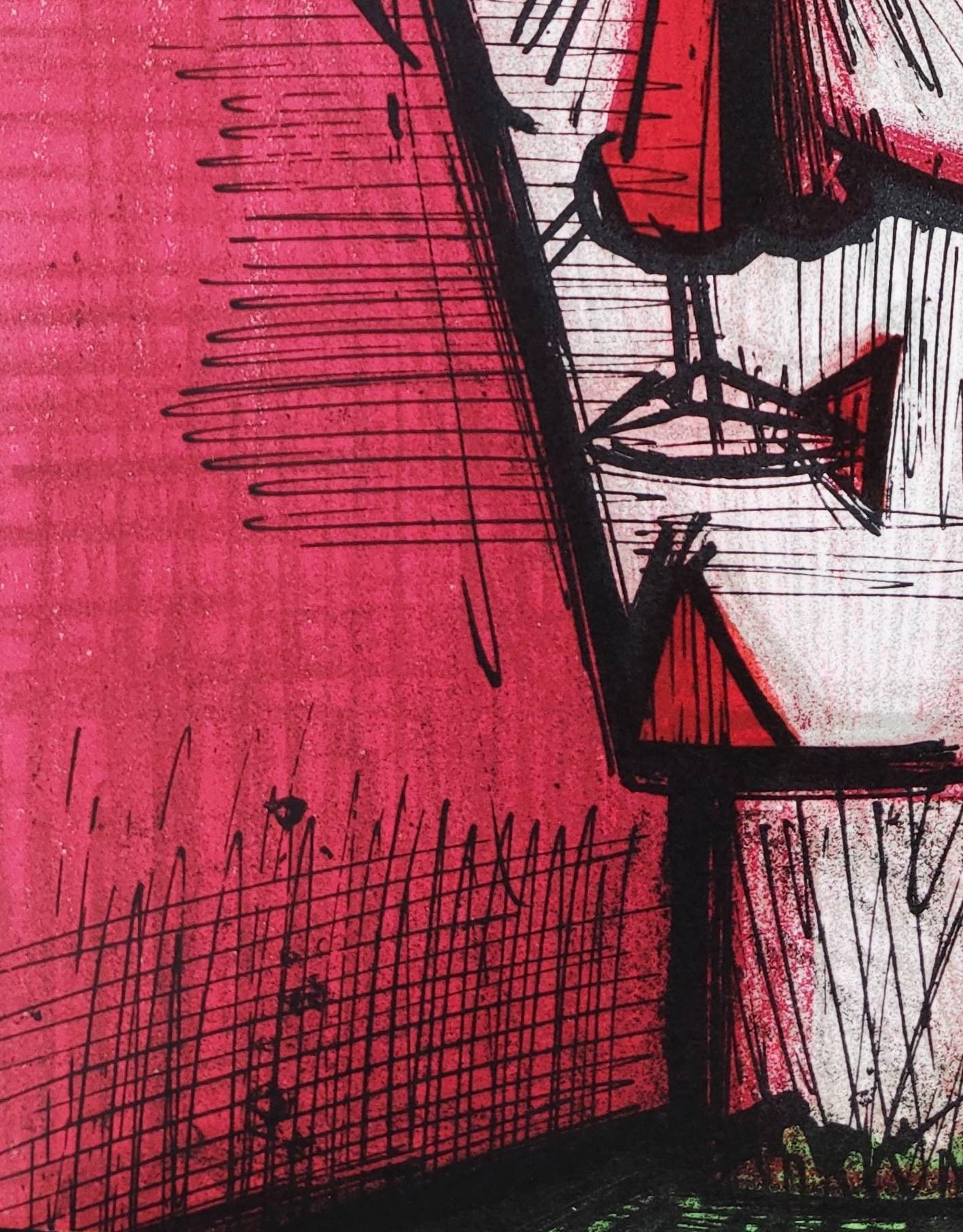 Bernard Buffet (1928-1999) - Le Clown Rouge

Original Lithograph from 1968.

Dimensions of work: 31 x 24 cm

Publisher: André Sauret, Monte Carlo.

Printed by: Fernand Mourlot, Paris

The work is in Excellent condition.

Fast and secure shipment.