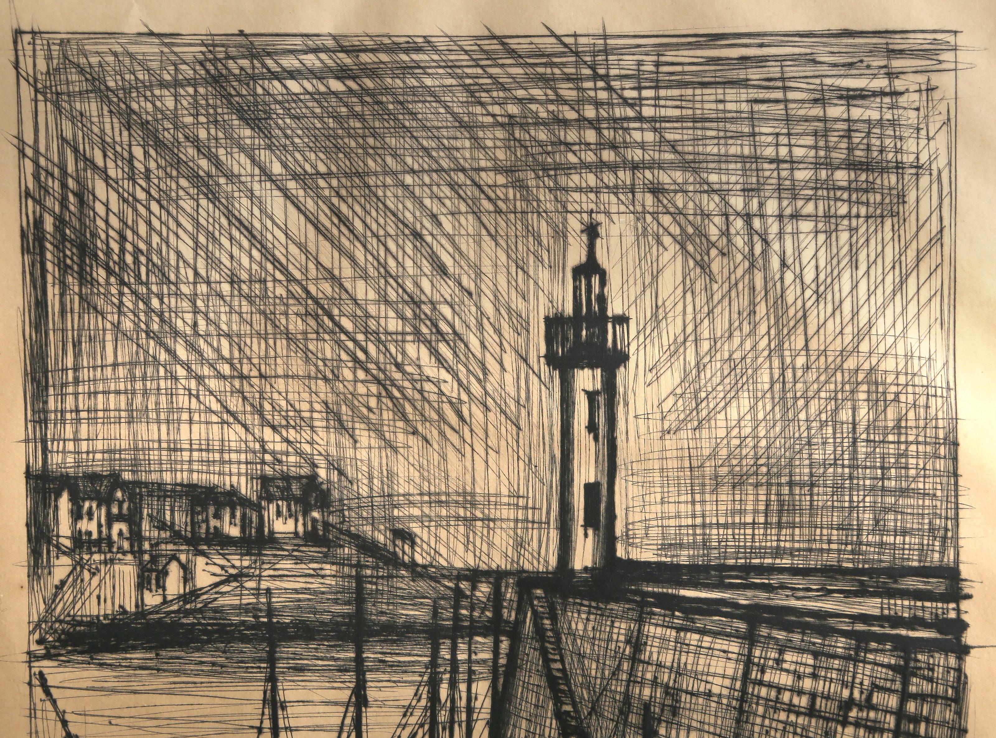 Le Phare, aguafuerte impresionista de Bernard Buffet en venta 1