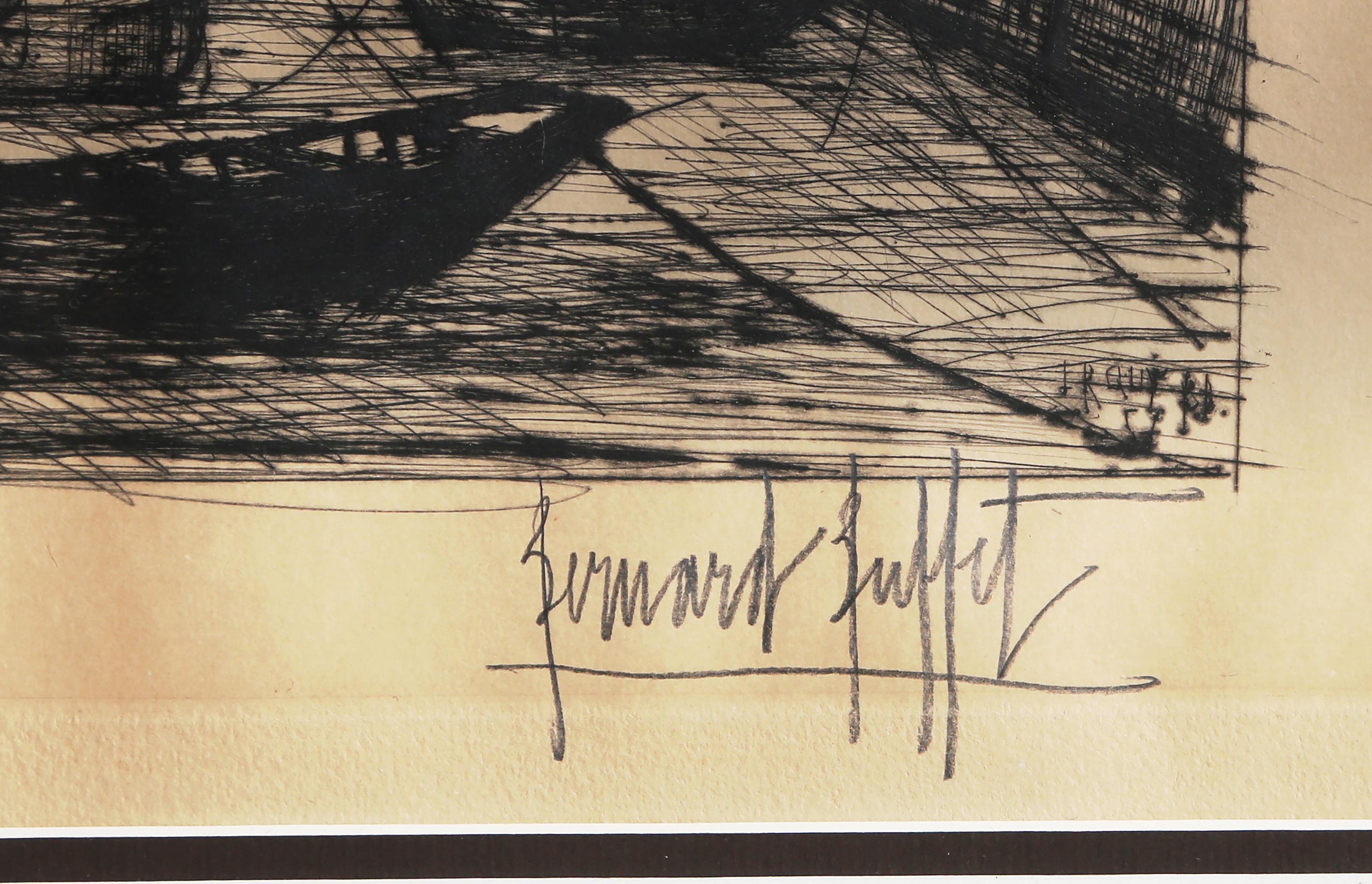 Le Phare, aguafuerte impresionista de Bernard Buffet en venta 3