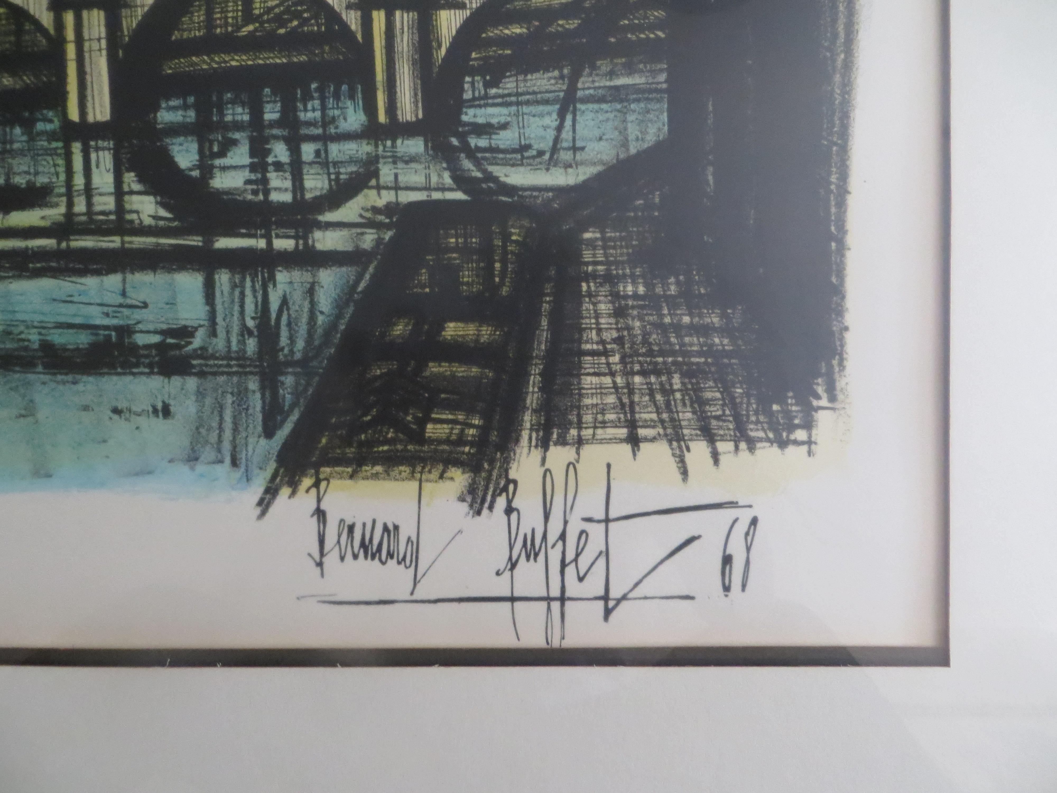 Le pont Neuf en  Paris par Bernard Buffet Lithographie en vente 2